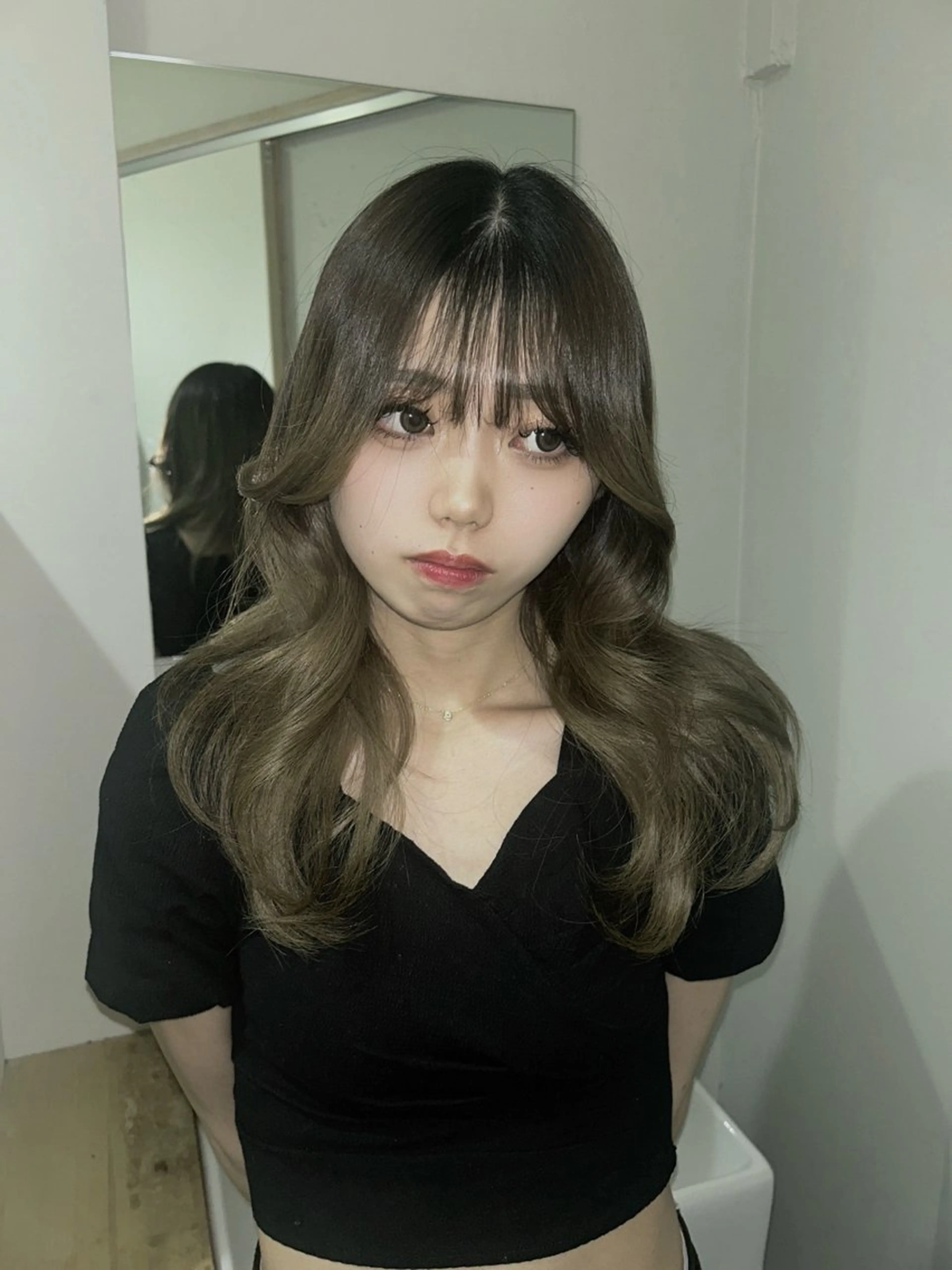 ミディアム ワンホンヘア/ 透明感カラー/ゆうとのヘアスタイル