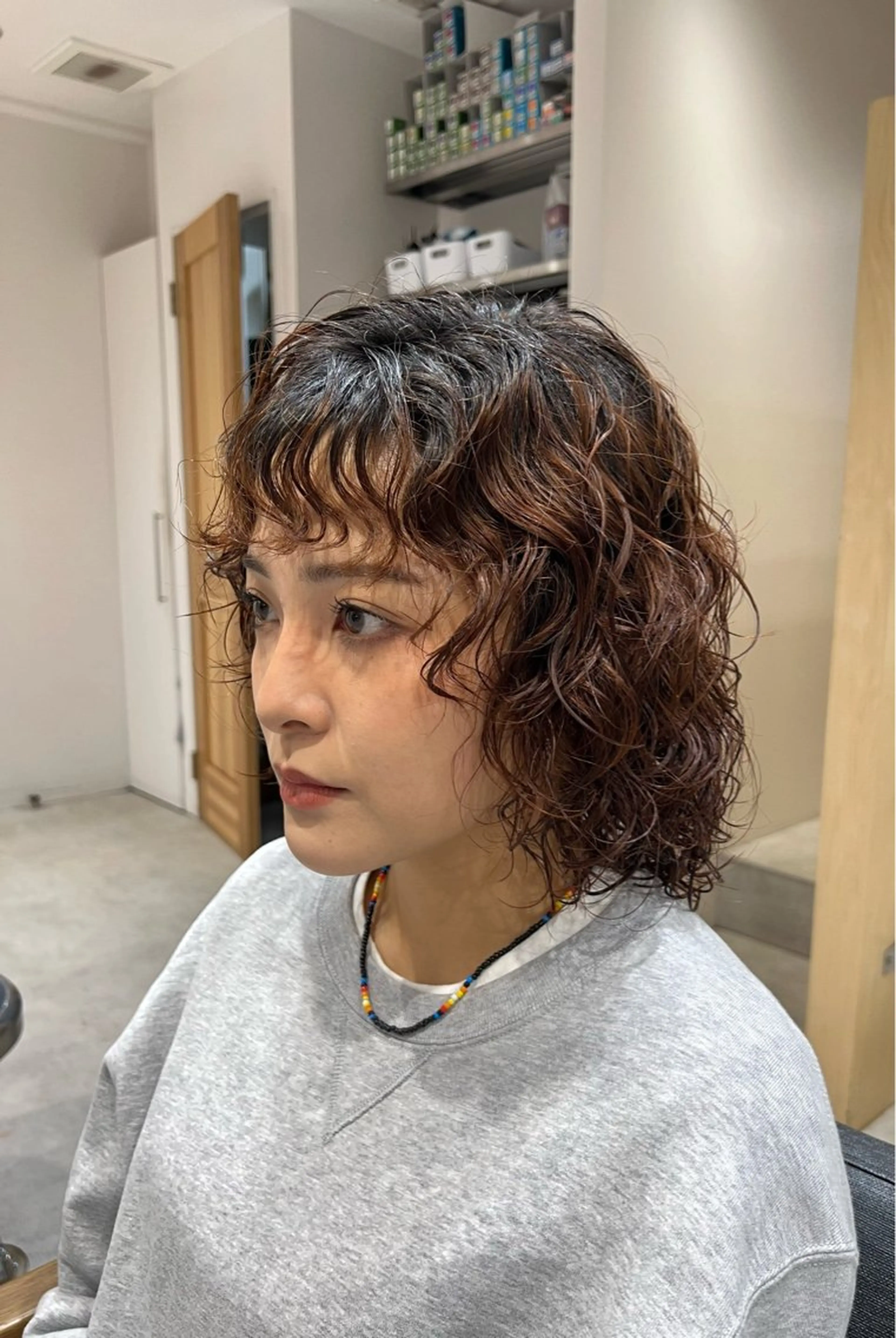 ミディアム パーマ パーマ/ボブ /レイヤー チヒロのヘアスタイル