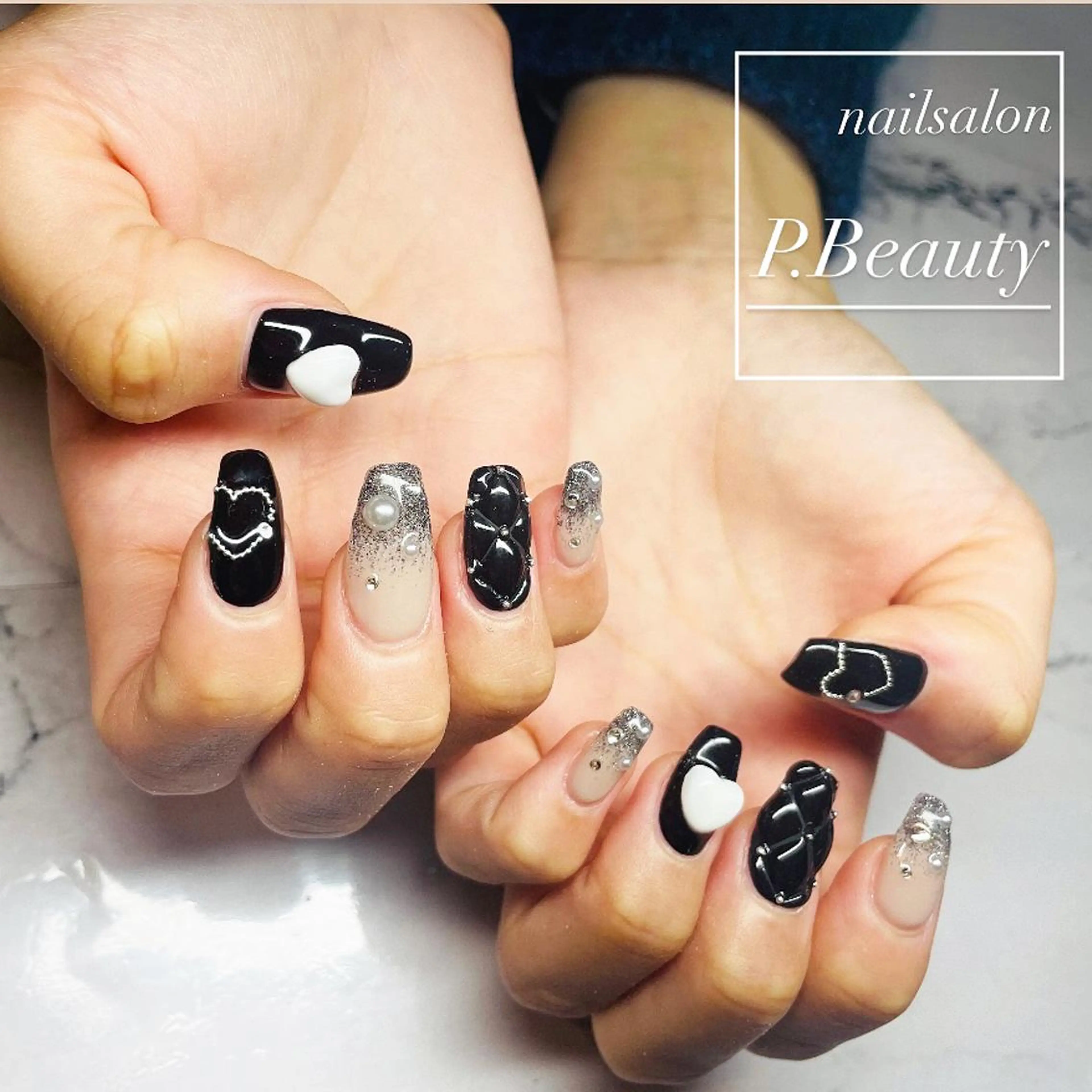 ネイル グラデーション ラメ(グリッター) ラメグラデーション 持ち込み オフィスネイル Plaisir beautyのネイルデザイン