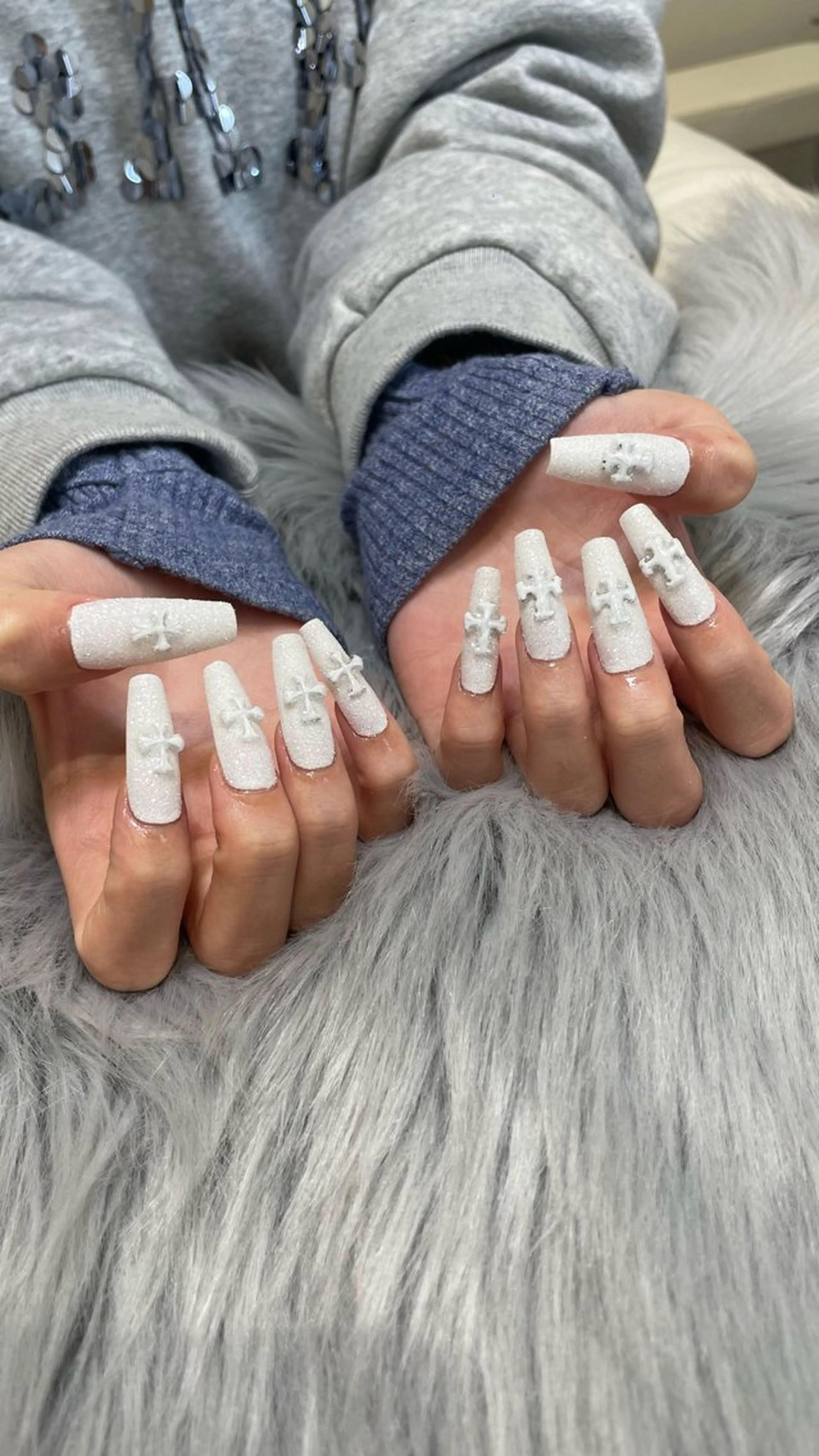 ネイル 長さ出し ラメ(グリッター) ハンドネイル RICO Nail パーツつけ放題🌈のネイルデザイン