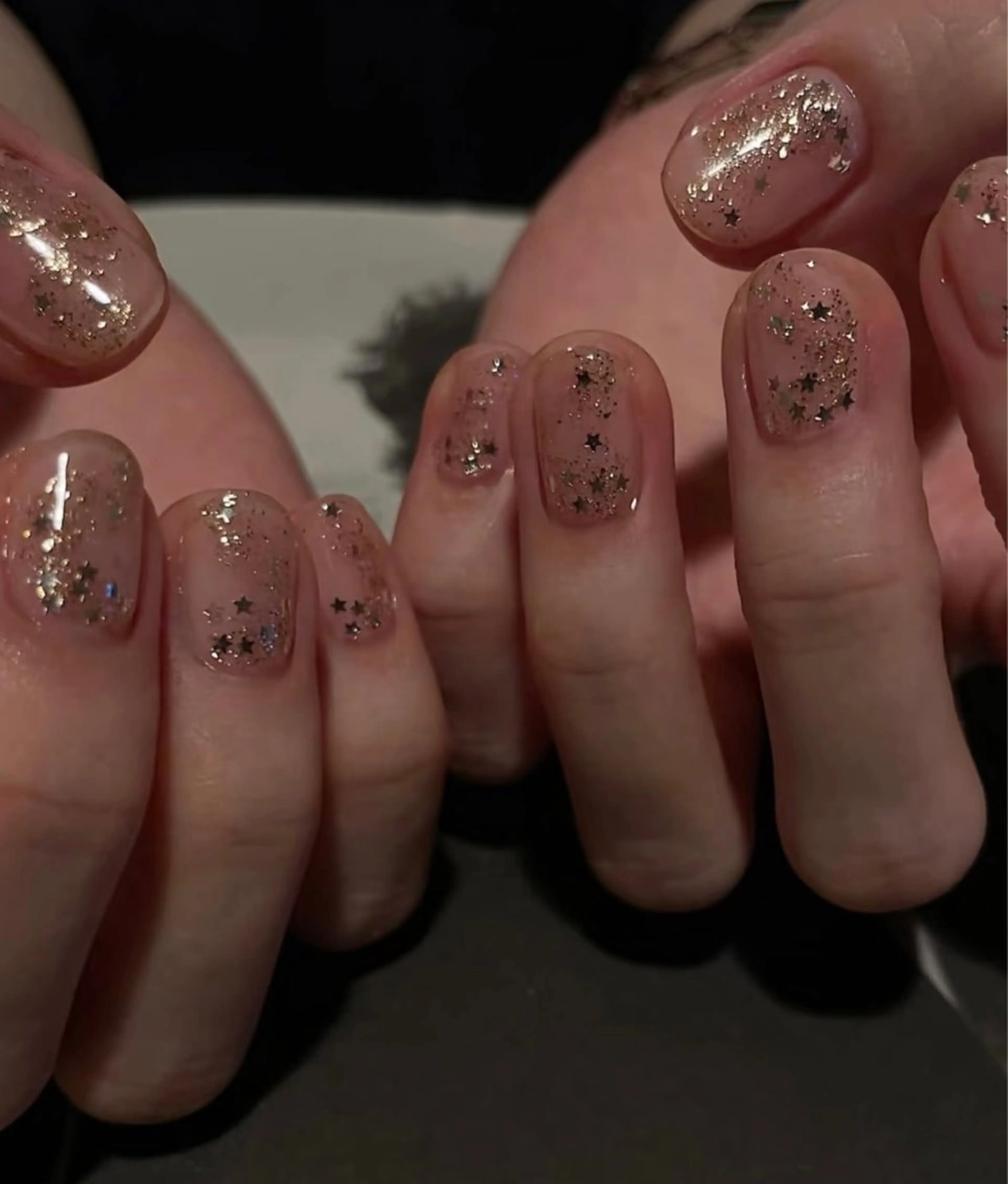 ネイル チークネイル フレンチネイル ジェルネイル ガーリー キラキラネイル ハンドネイル 高橋 雪のネイルデザイン