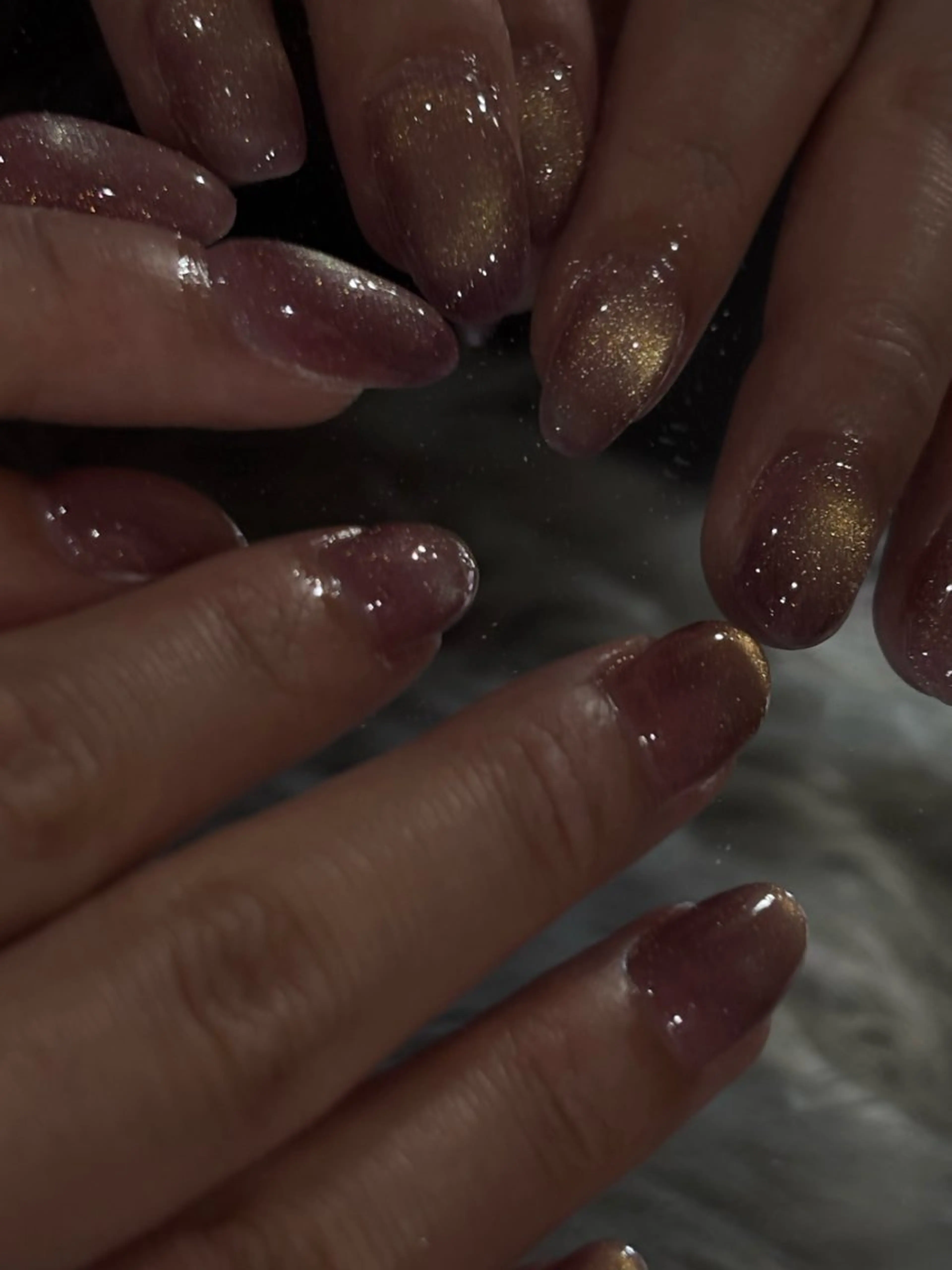 ネイル マグネットネイル Dark Honey Ivyのネイルデザイン