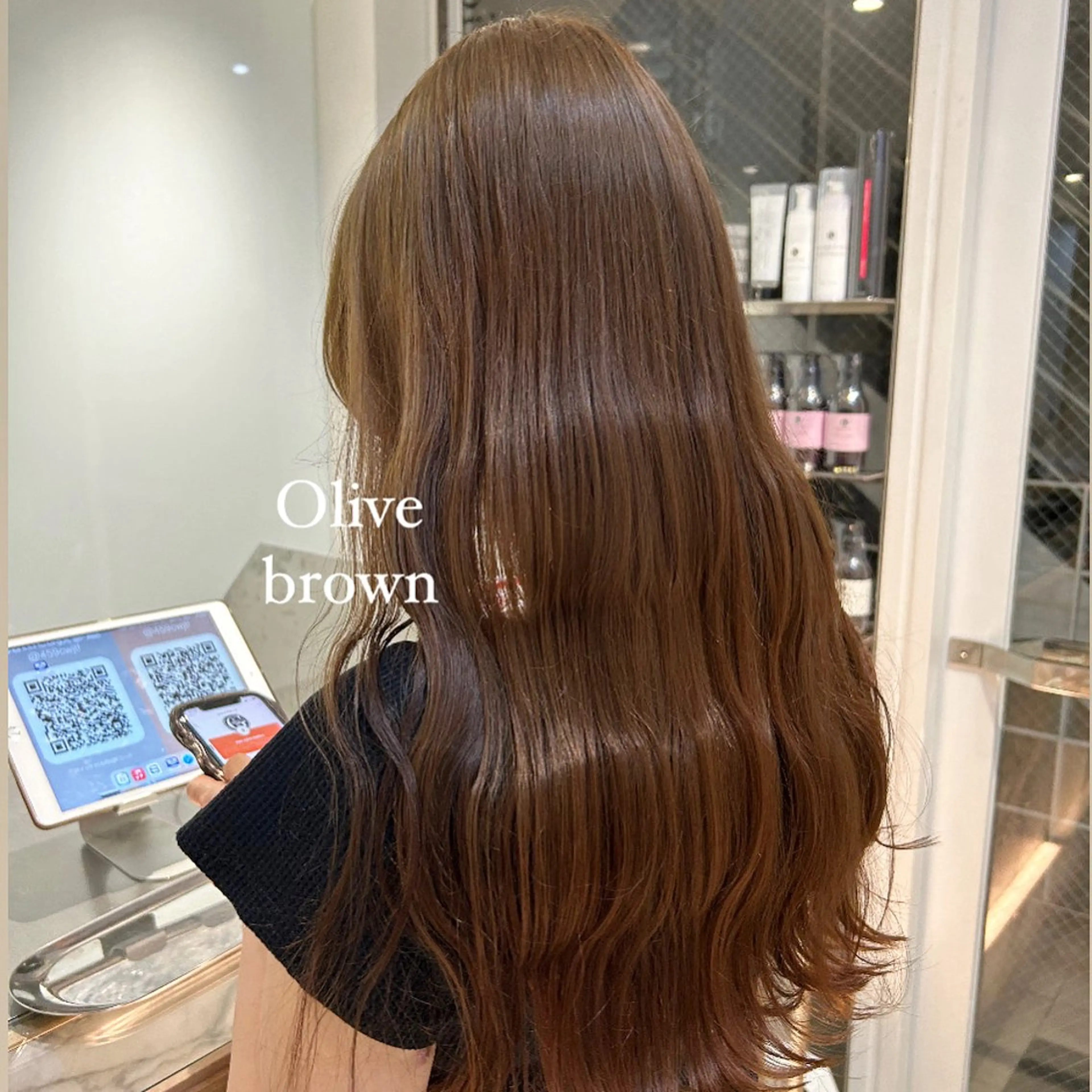 カラー ブリーチ ブラウンカラー ダブルカラー ブリーチなしカラー オリーブブラウン 頭身浴スパ/艶カラー /森下🌿matsuのヘアスタイル