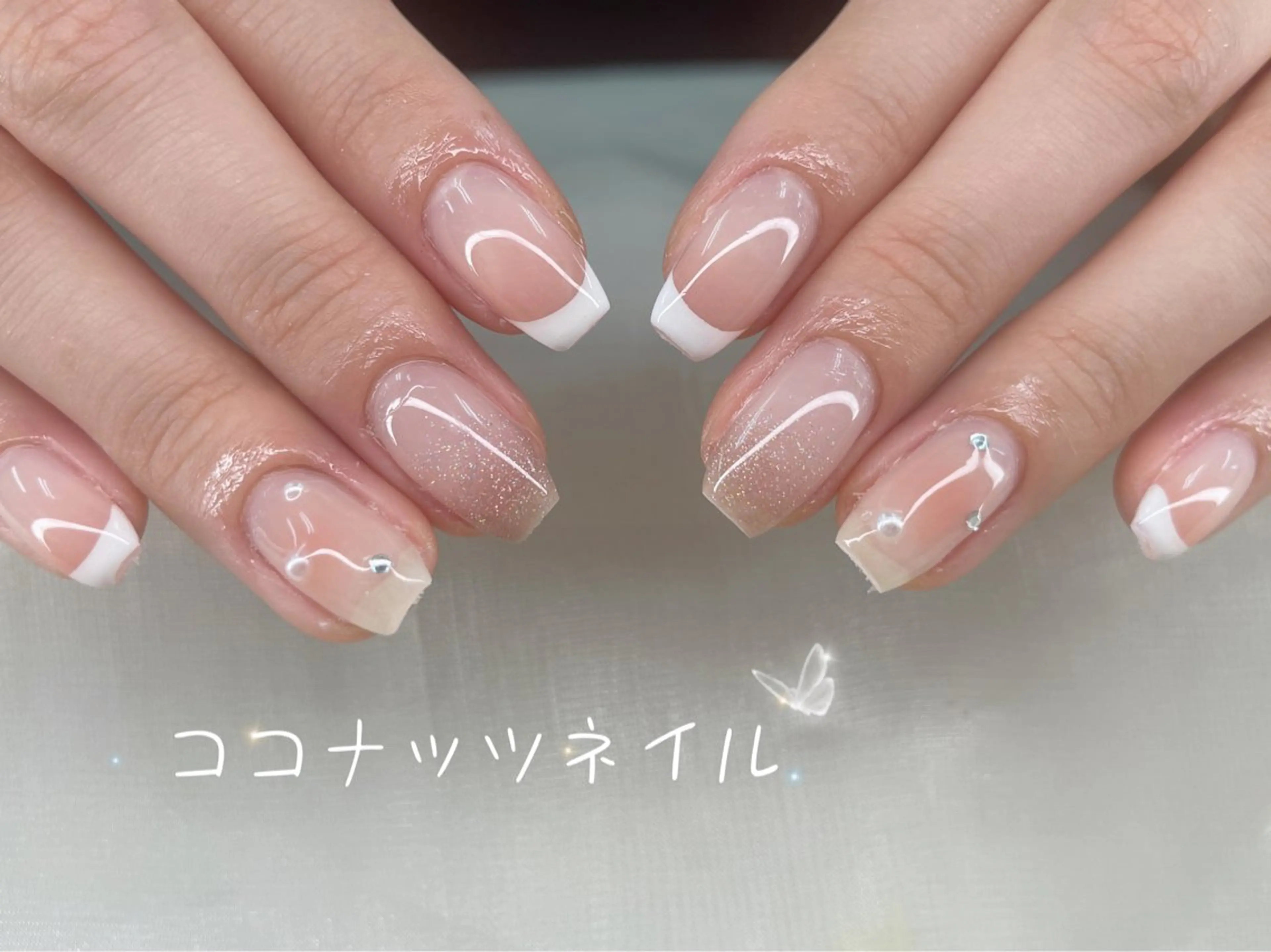 パーマ ニュアンスパーマ ハンドネイル 神田 ココナッツのネイルデザイン