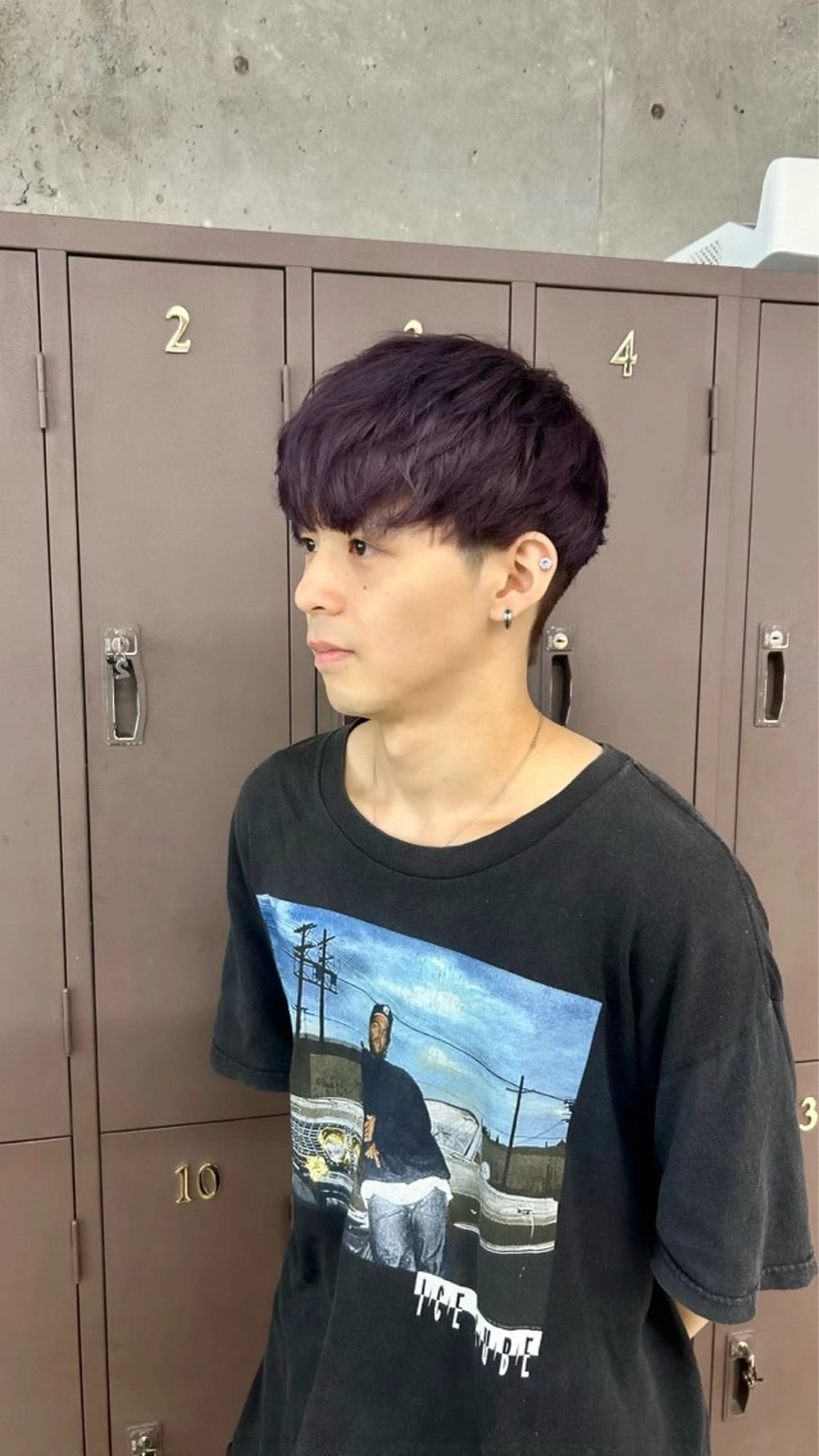 カラー メンズ 透明感カラー ラベンダーカラー 大本 メンズ/パーマのヘアスタイル