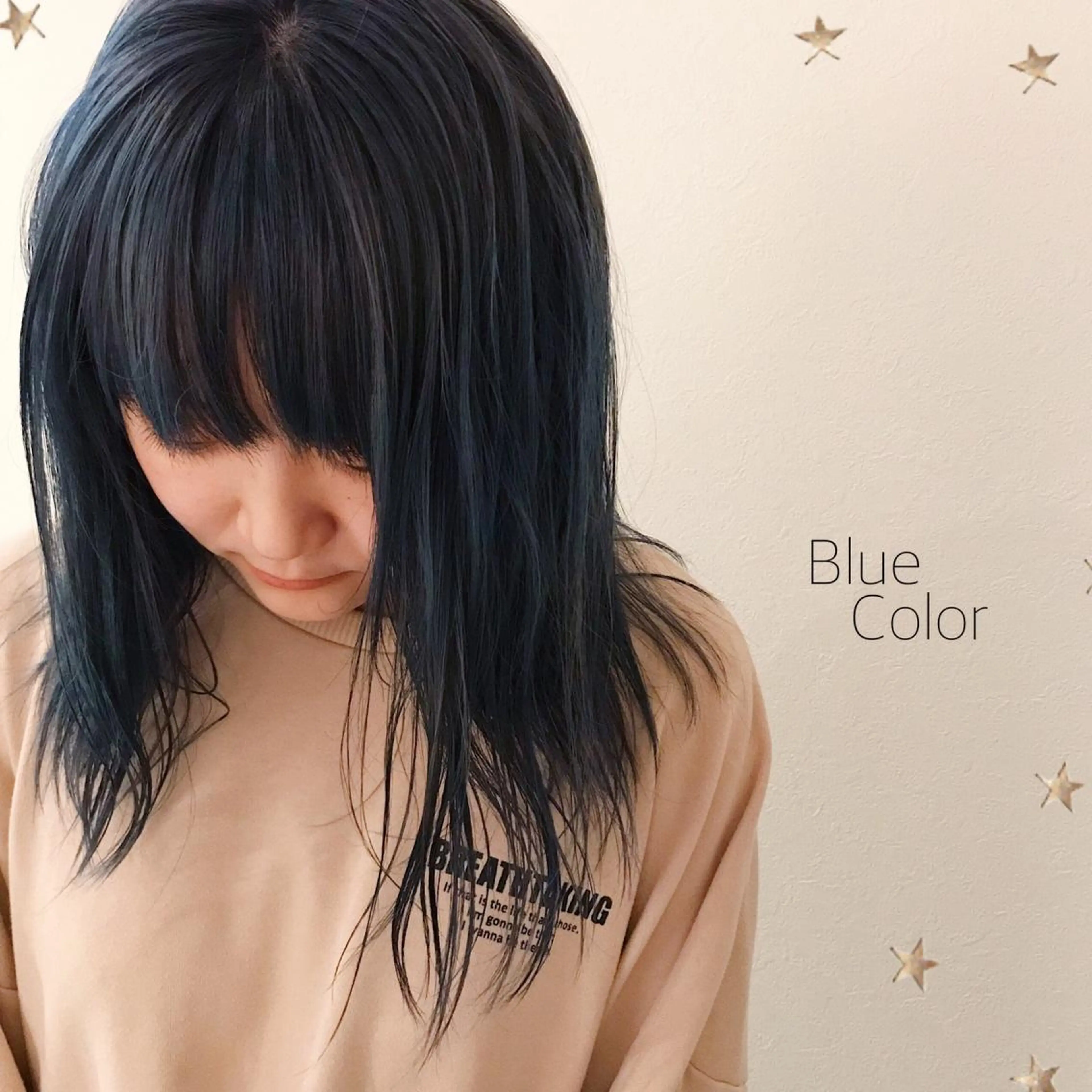 ミディアム カラー ヘアカラー 市川 千夏のヘアスタイル