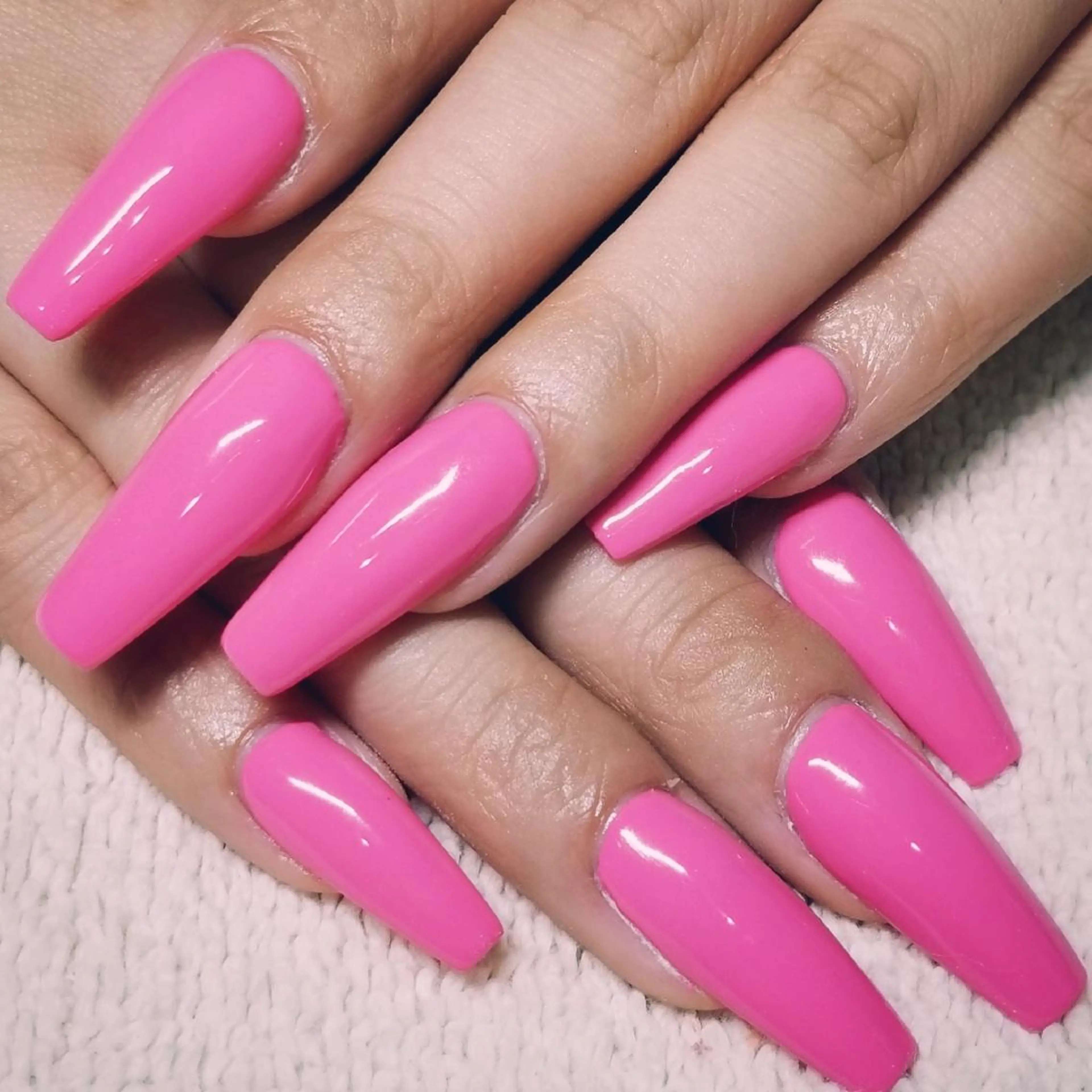 ネイル ワンカラーネイル ピンク ハンドネイル よしだ ひろきのネイルデザイン