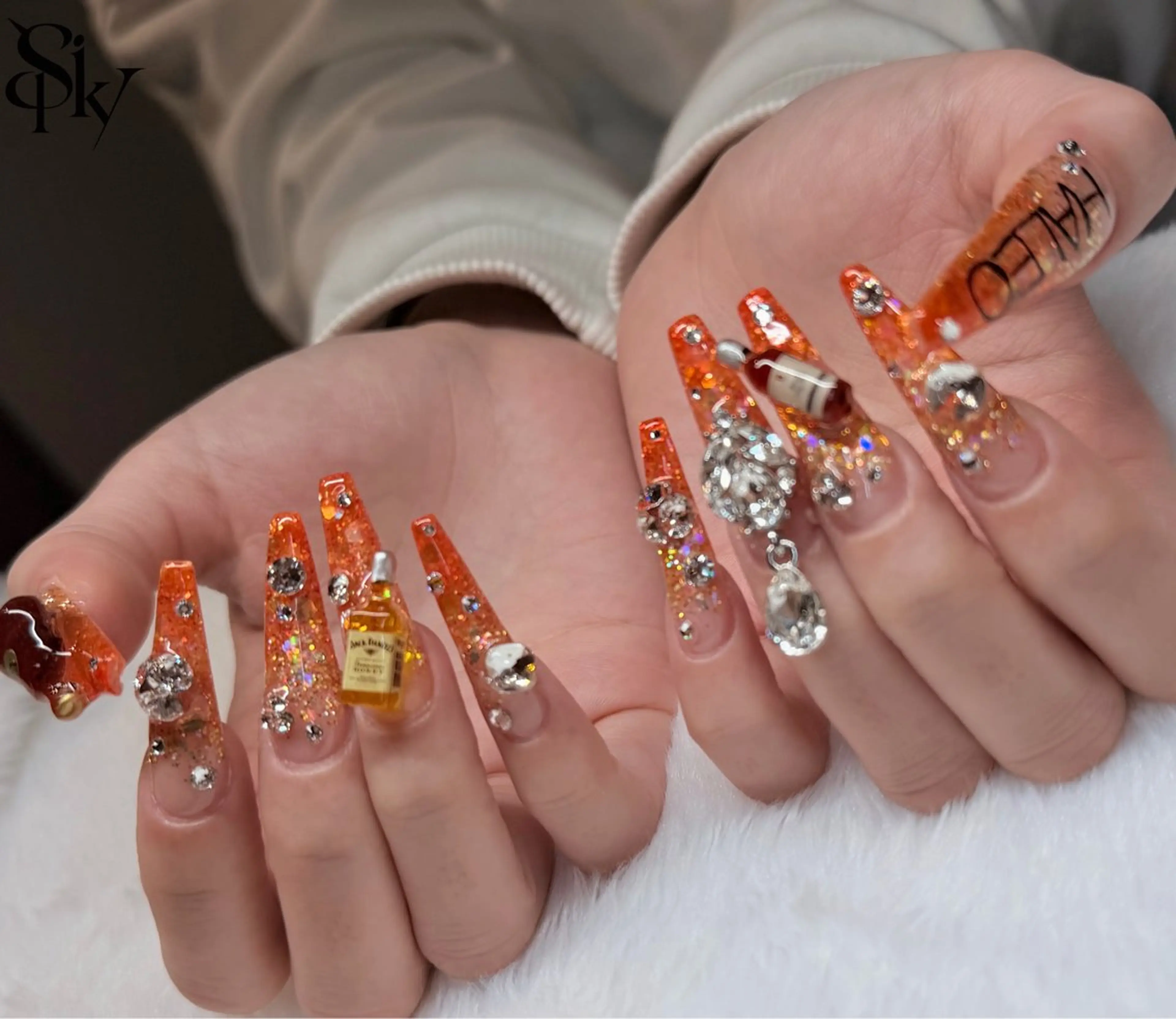 ネイル ハンドネイル Spiky とうげ ふうかのネイルデザイン