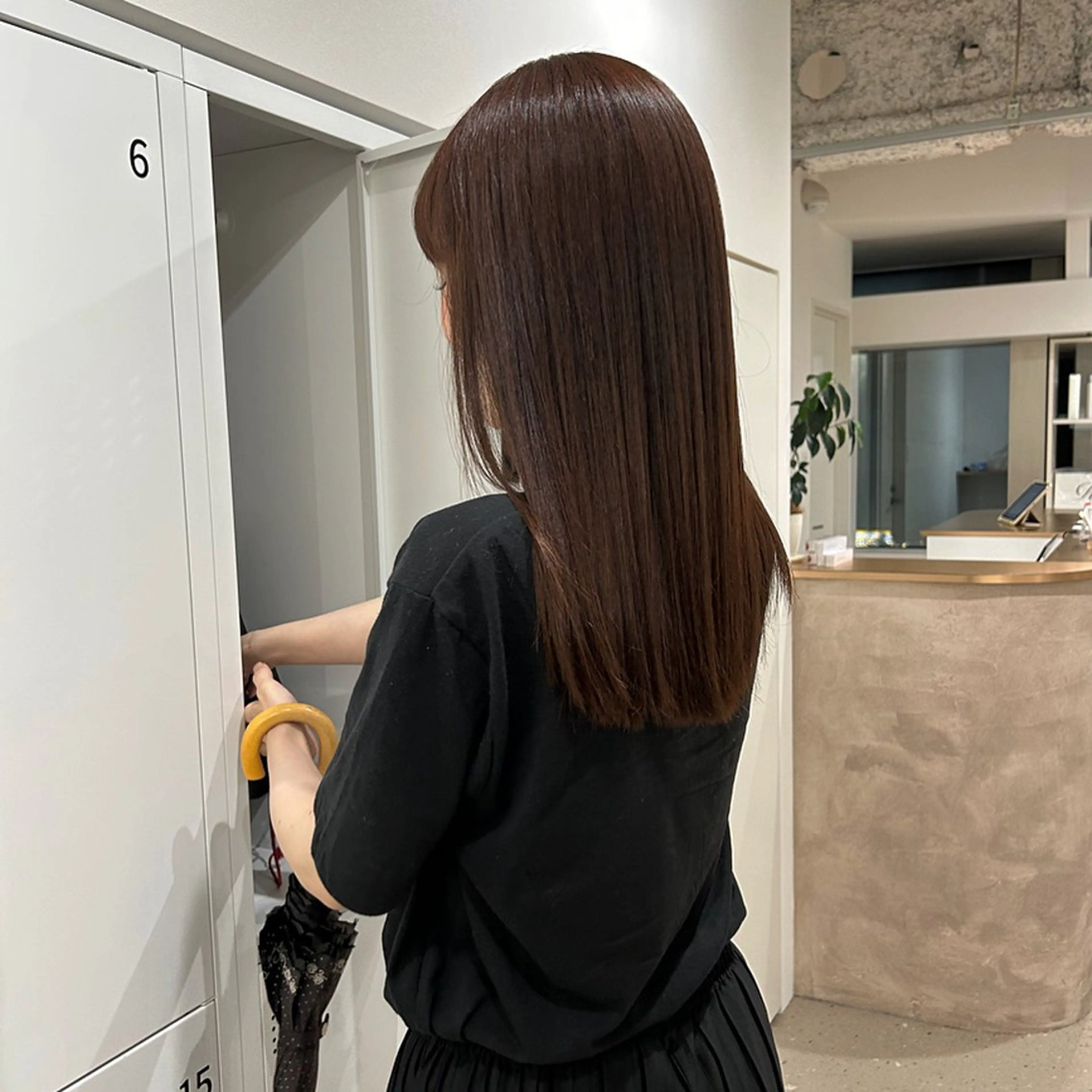 ロング 縮毛矯正 縮毛矯正 小西 瑞穂のヘアスタイル