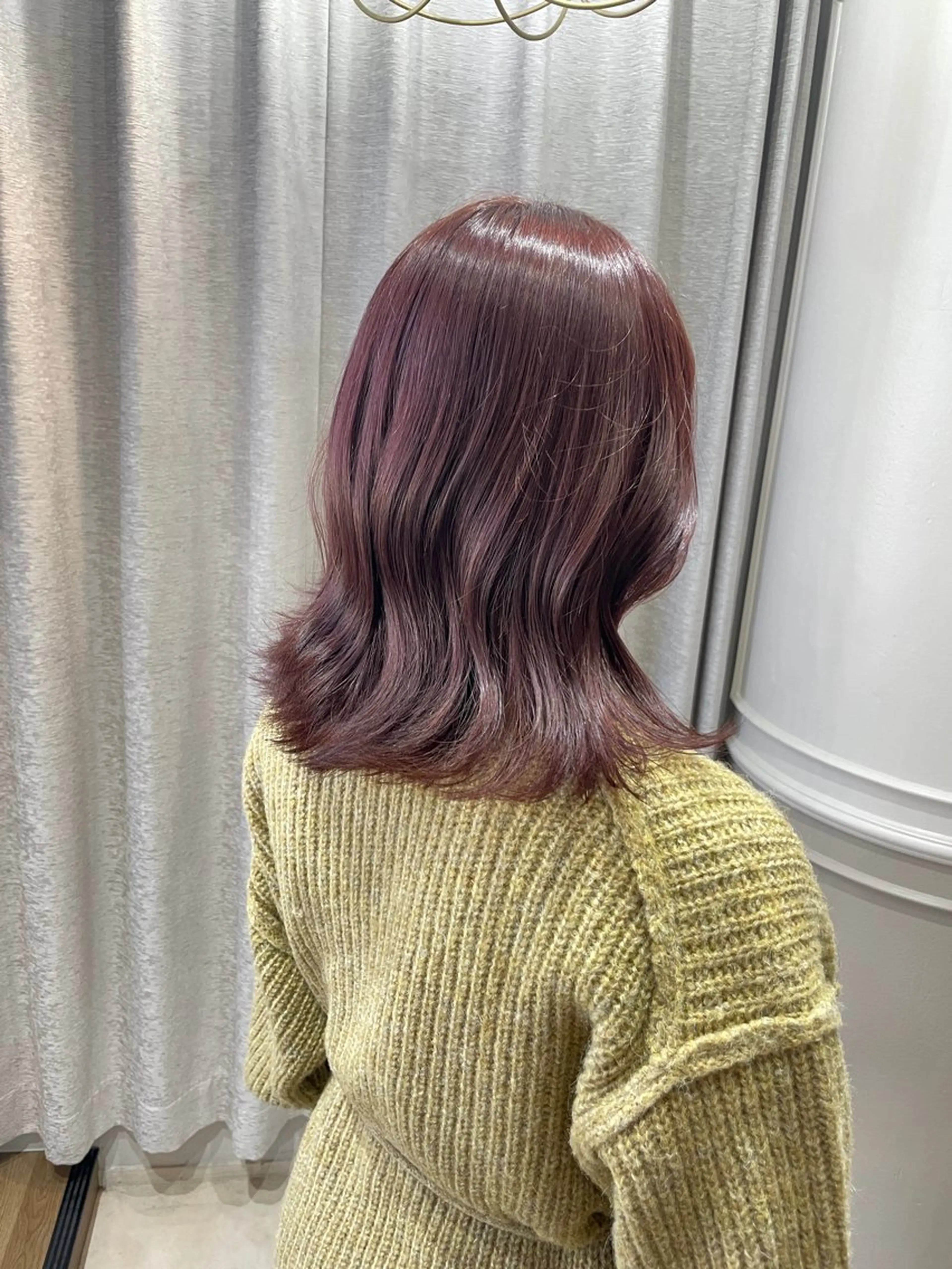 ミディアム カラー ブリーチ ダブルカラー ブリーチなしカラー ピンクカラー カット ヘアカラー トリートメント HARUKA韓国ヘア /Luana梅田のヘアスタイル