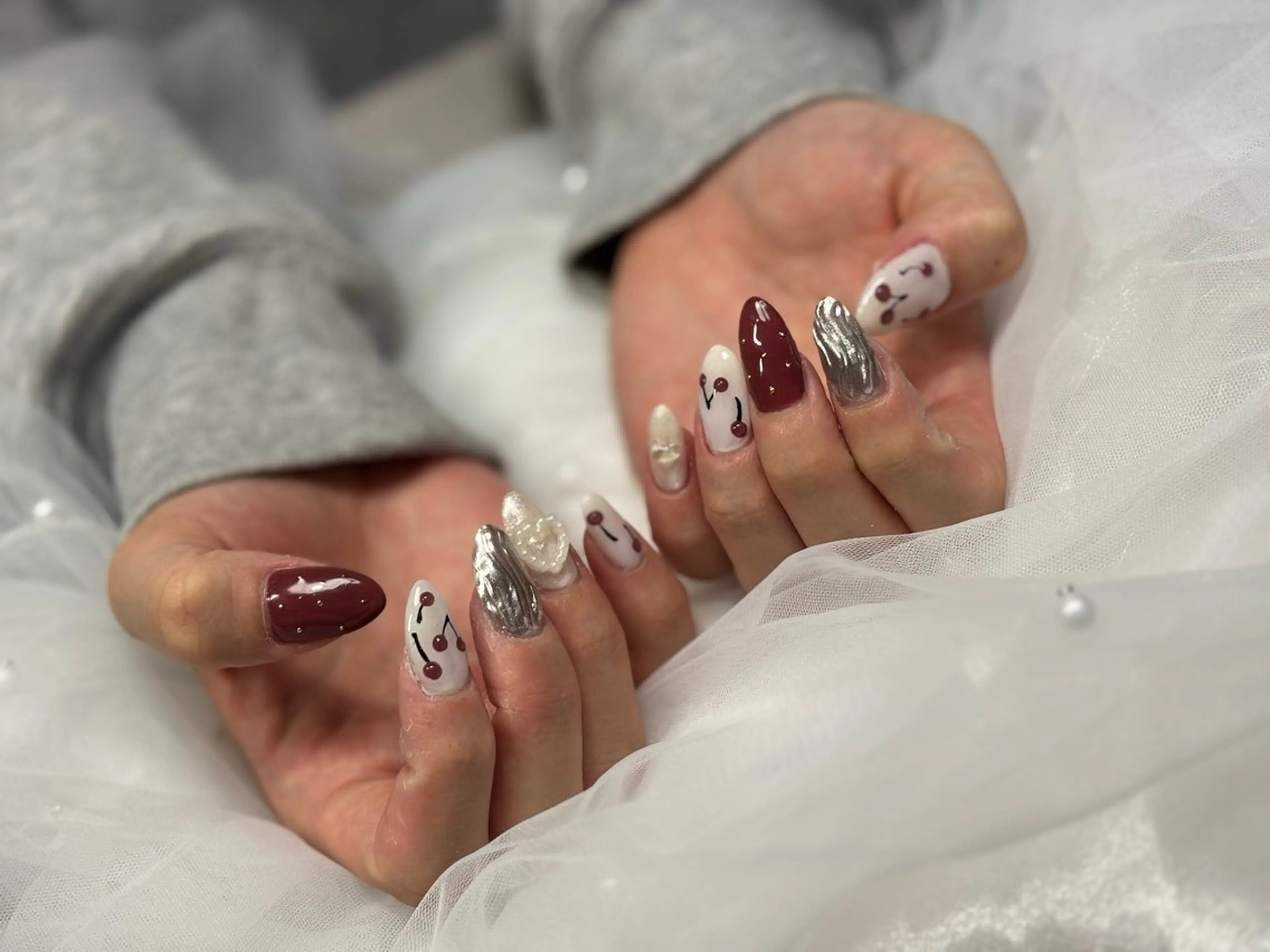ネイル 持ち込み ニュアンスネイル 春ネイル ハンドネイル Nail Salon __j Shinoのネイルデザイン