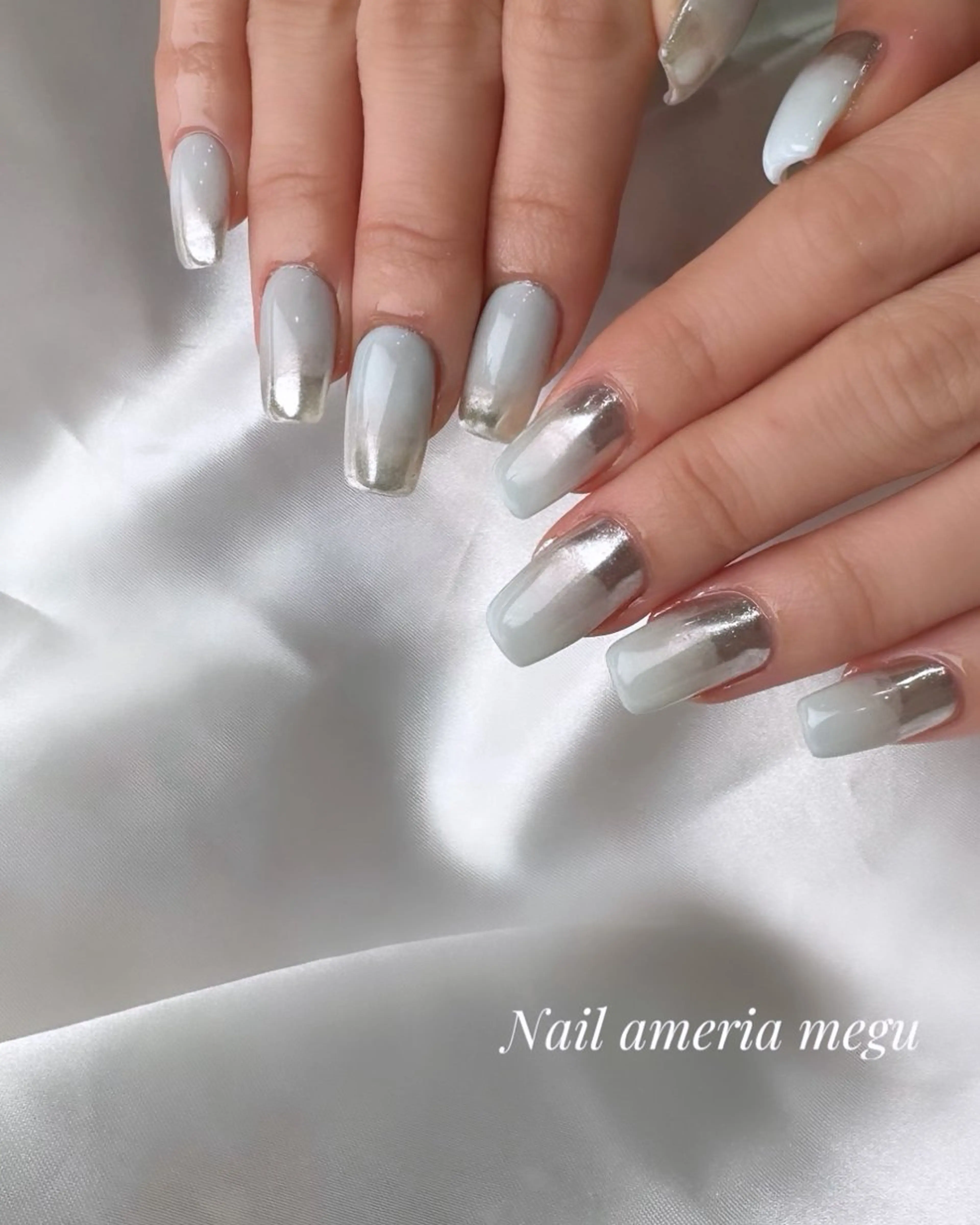 ネイル ミラーネイル ハンドネイル ameria meguのネイルデザイン