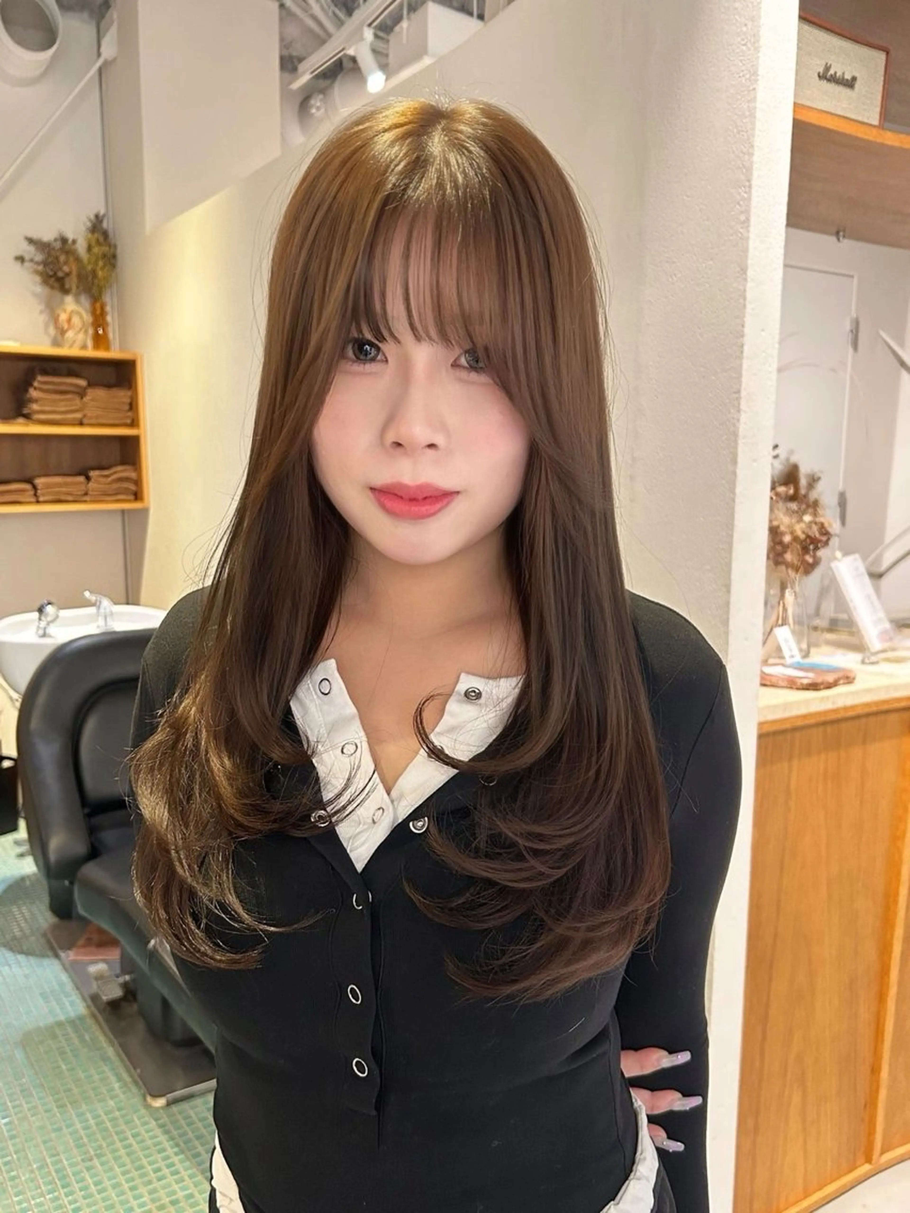 ロング カラー ナック梅田店 毛利 愛リタッチカラー募集のヘアスタイル