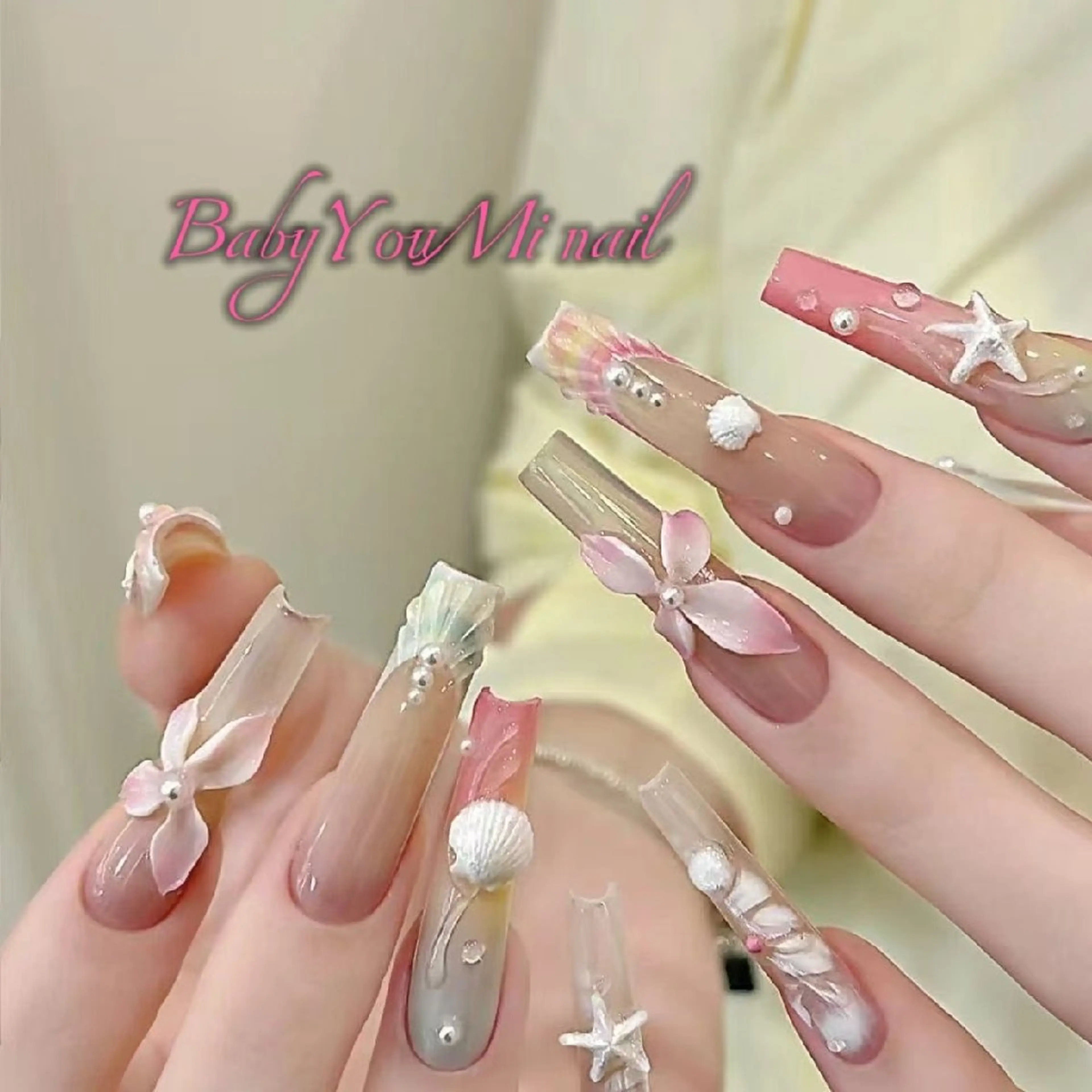 ネイル オーロラネイル フラワーネイル フットネイル フレンチネイル ジェルネイル ハンドネイル Oomiya 服部のネイルデザイン