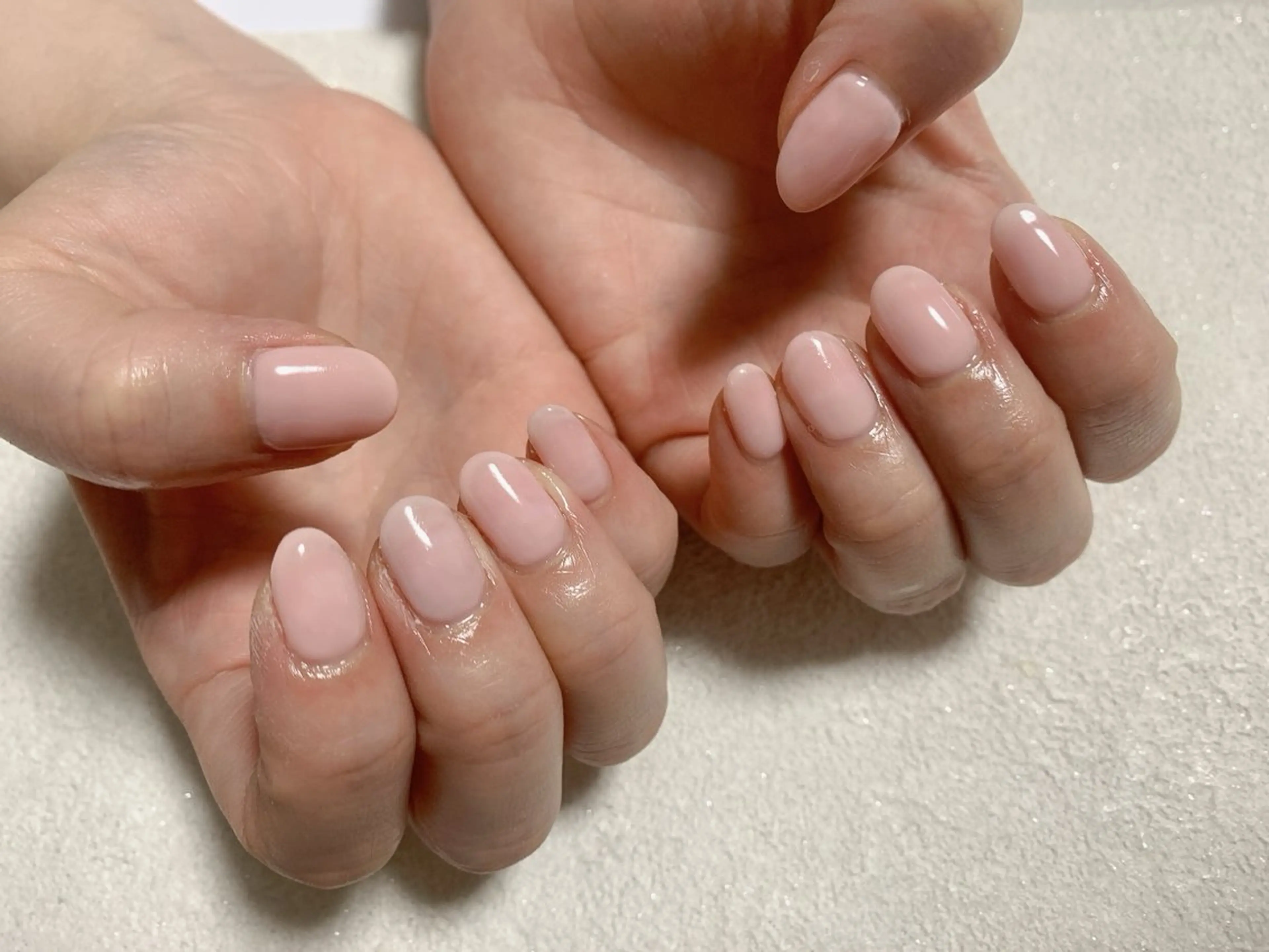 ネイル ジェルネイル メンズネイル ワンカラーネイル パラジェル ピンク kiki nail たまプラーザのネイルデザイン