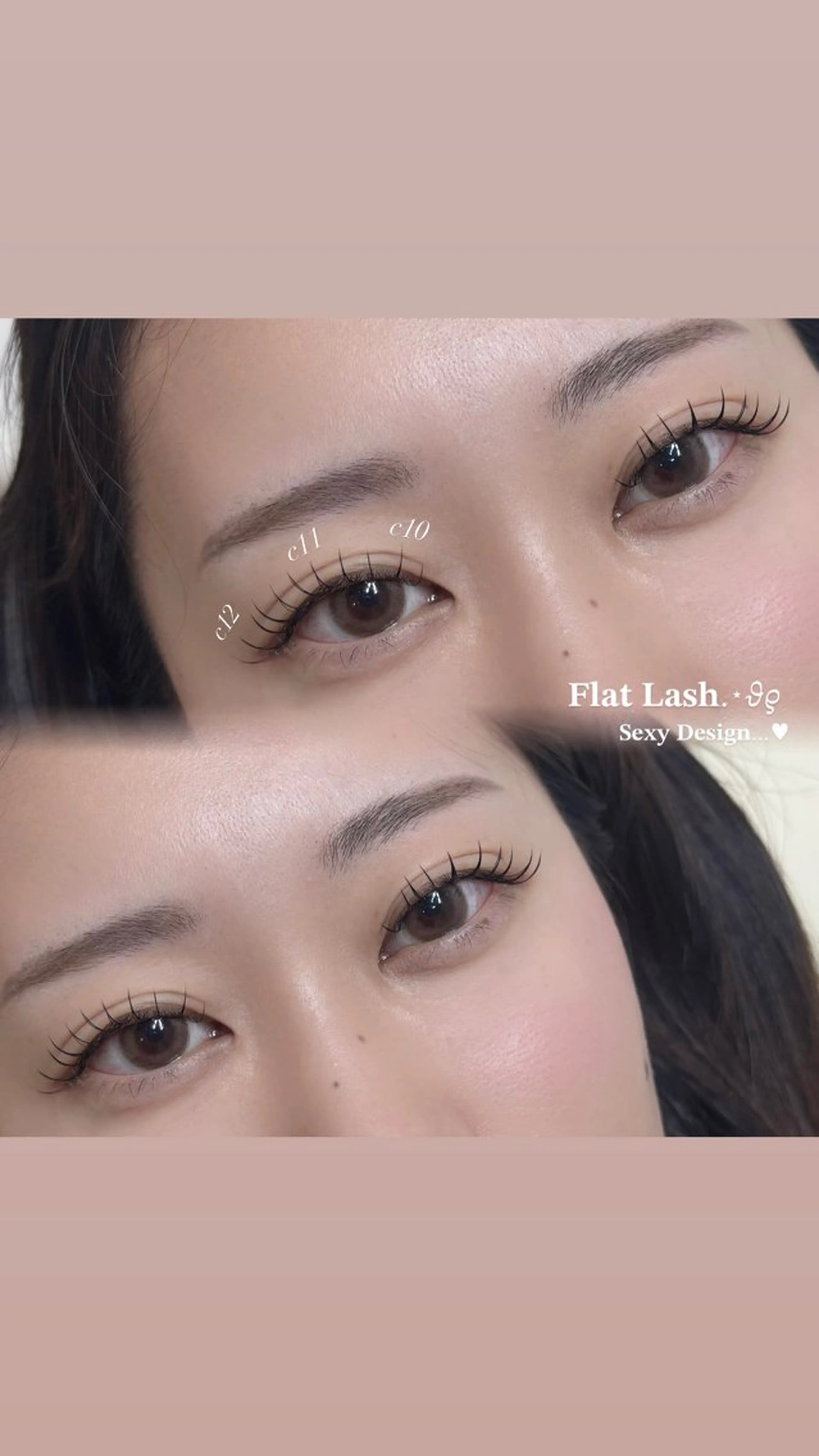 マツエク・マツパ Cカール 韓国風マツエク YUZUKI .⋆𝜗𝜚のマツエク・マツパデザイン