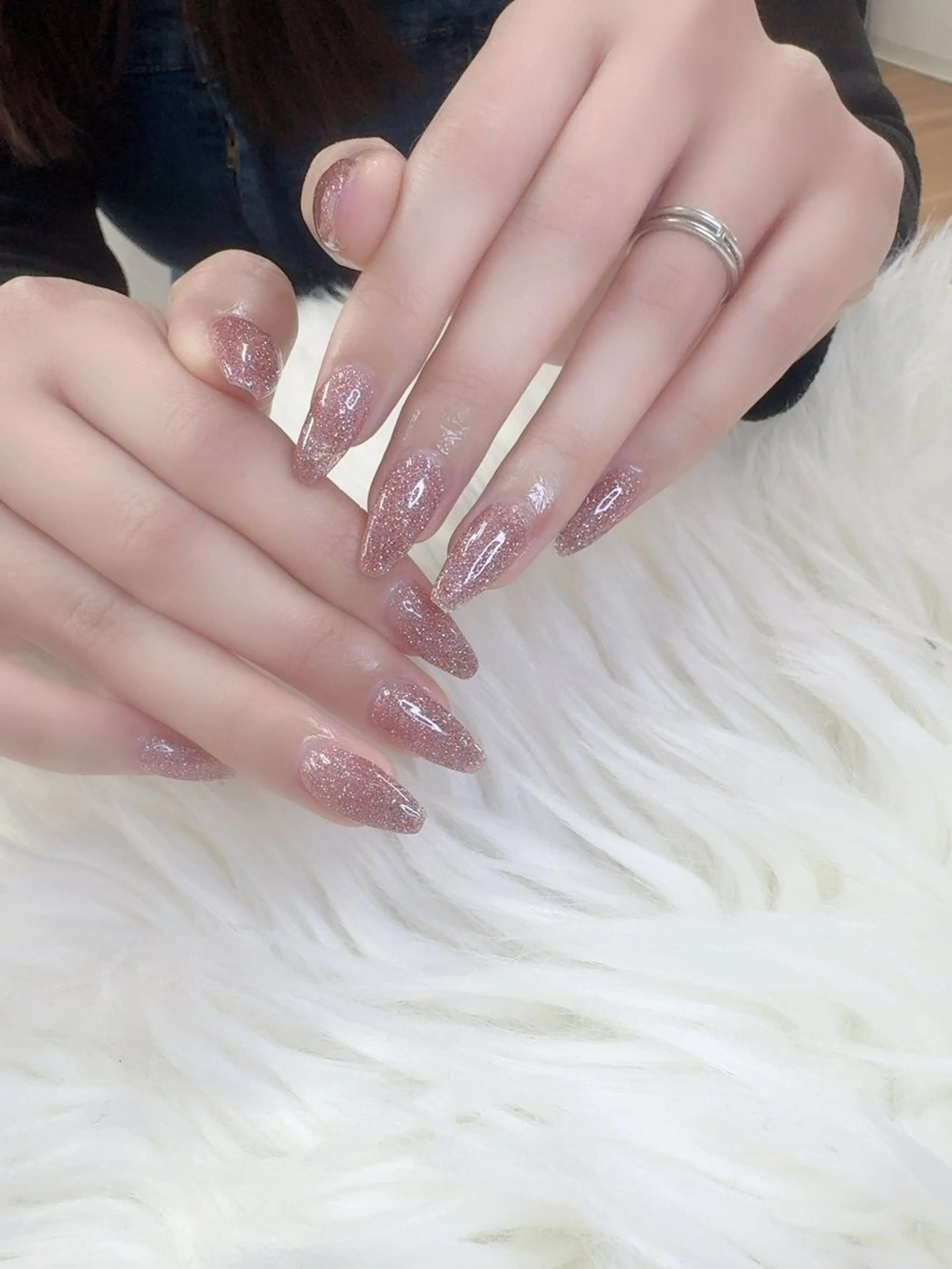 ネイル フレンチネイル 韓国ネイル マグネットネイル ニュアンスネイル オフィスネイル ハンドネイル Mlan Nailのネイルデザイン