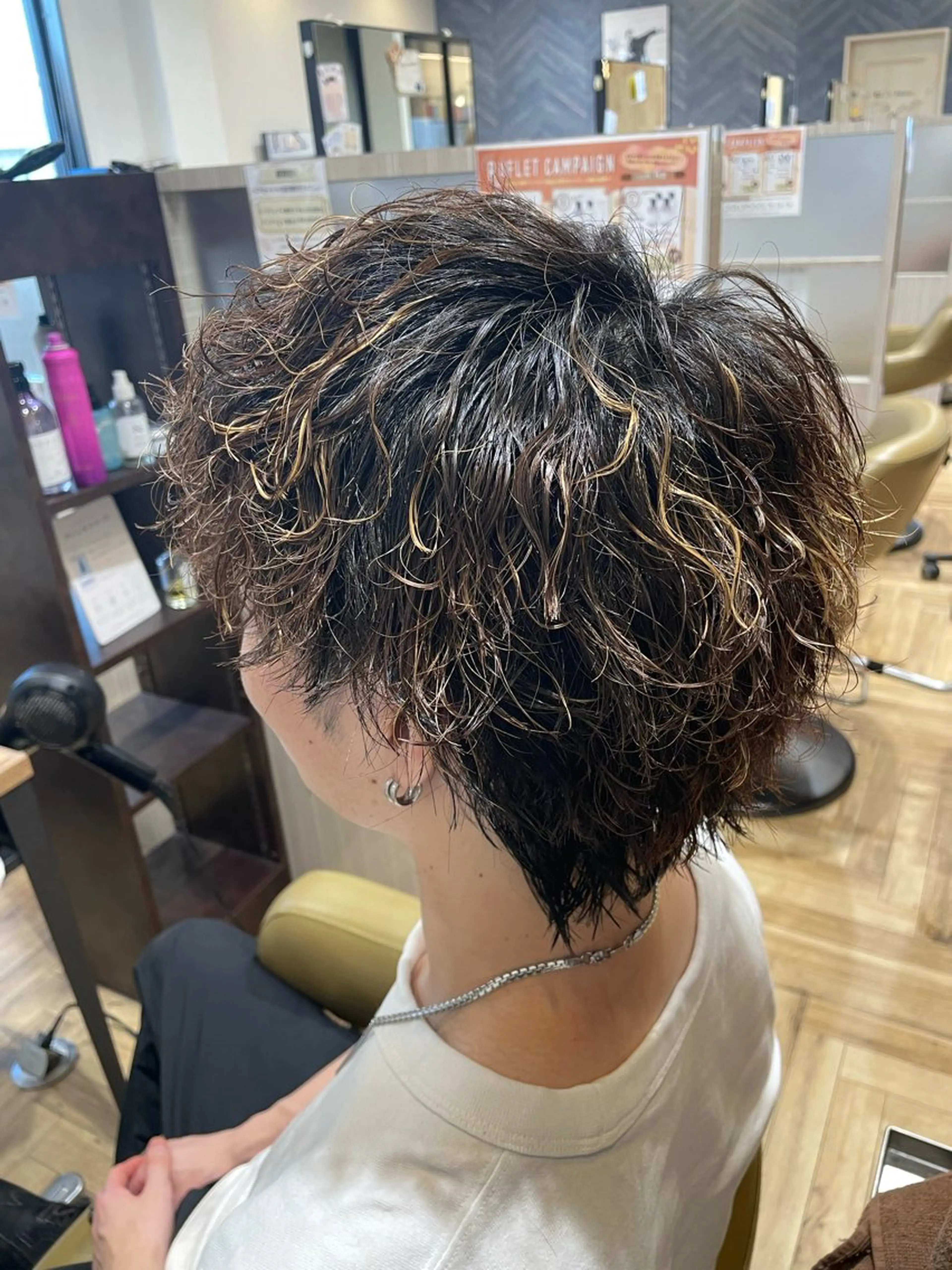 ミディアム カット パーマ 小島 陽成のヘアスタイル