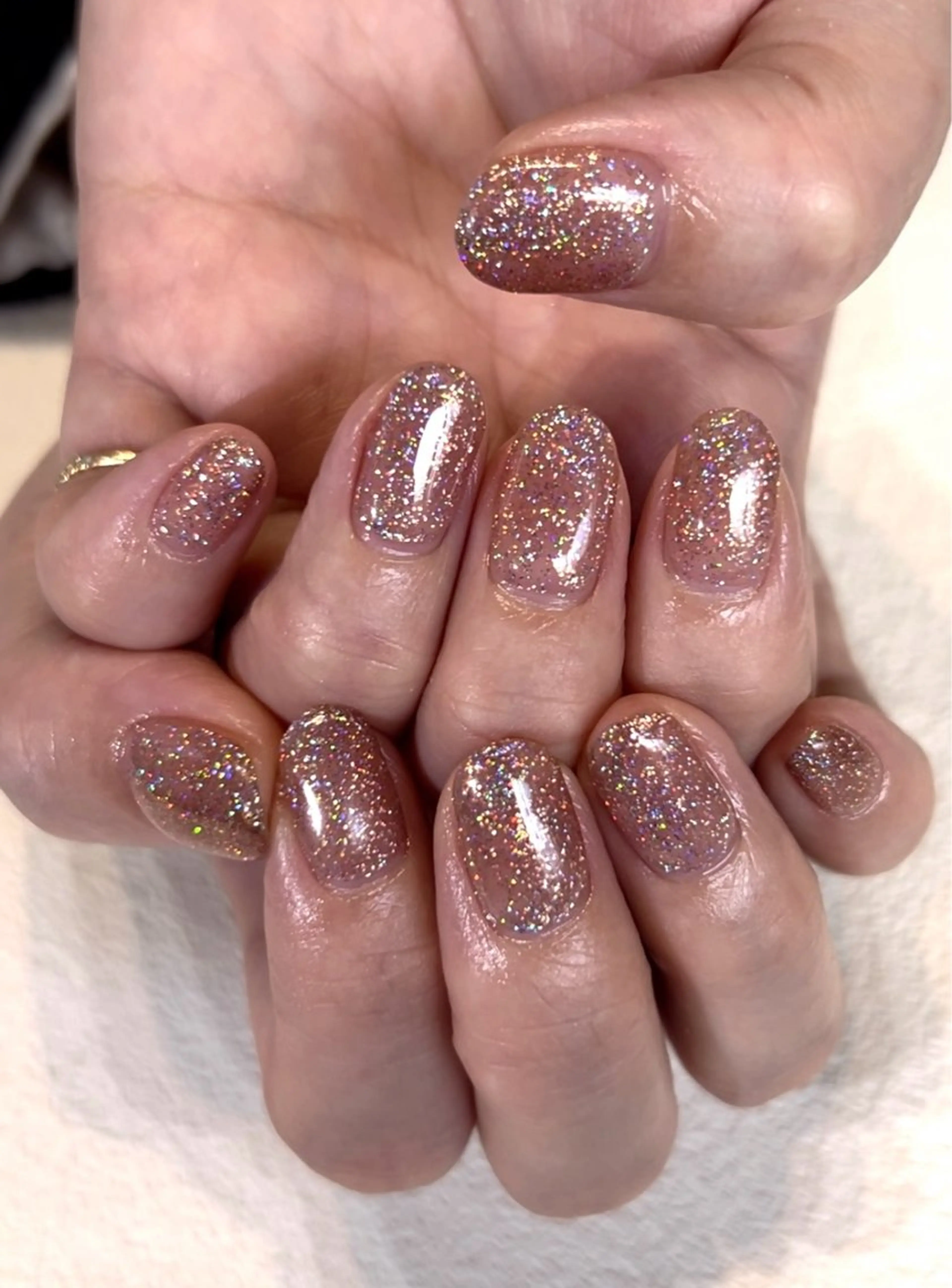 ネイル オーロラネイル ブラウン spell nailのネイルデザイン