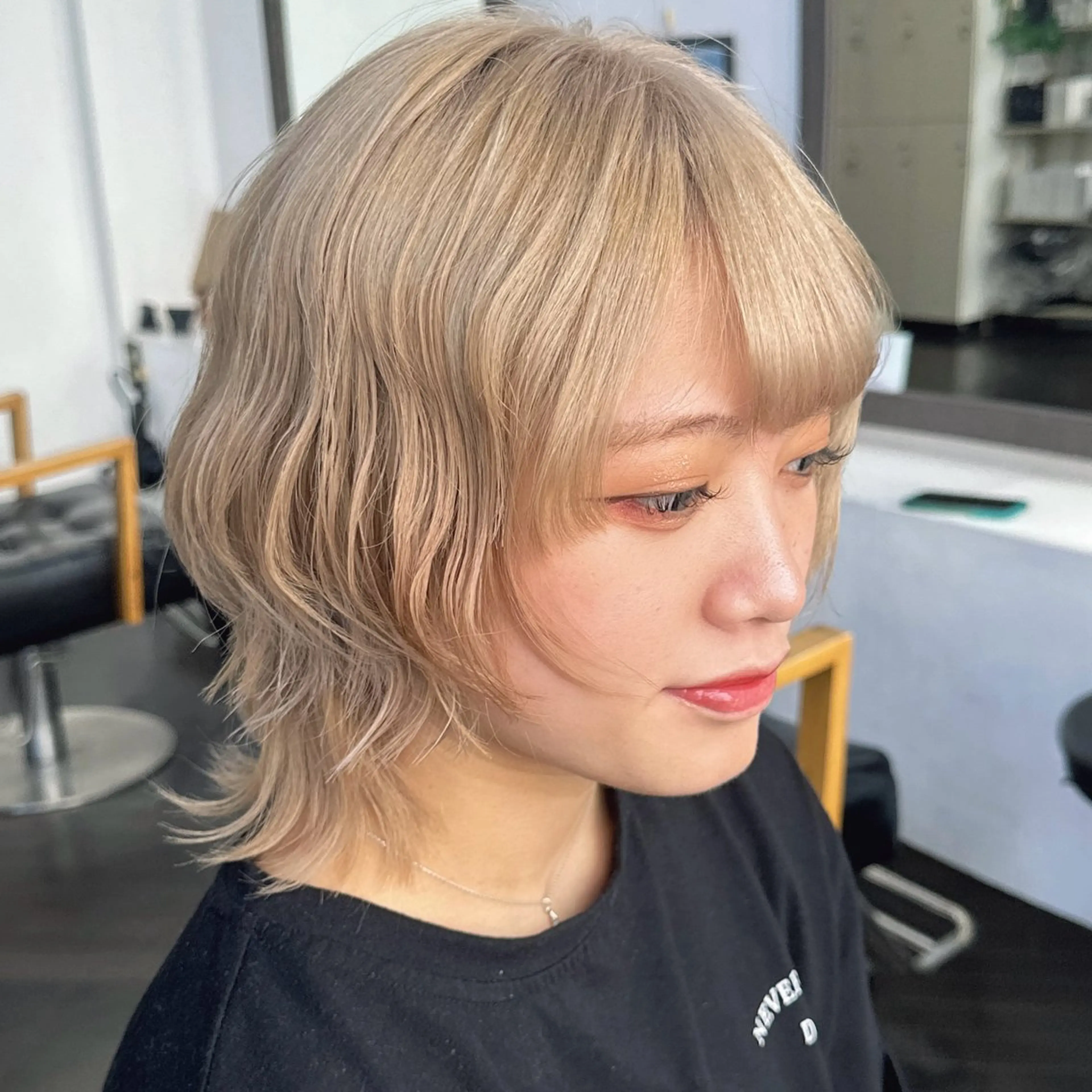 カラー ヘアカラー トリートメント noa / 郡山ボブ ×透明感カラーのヘアスタイル