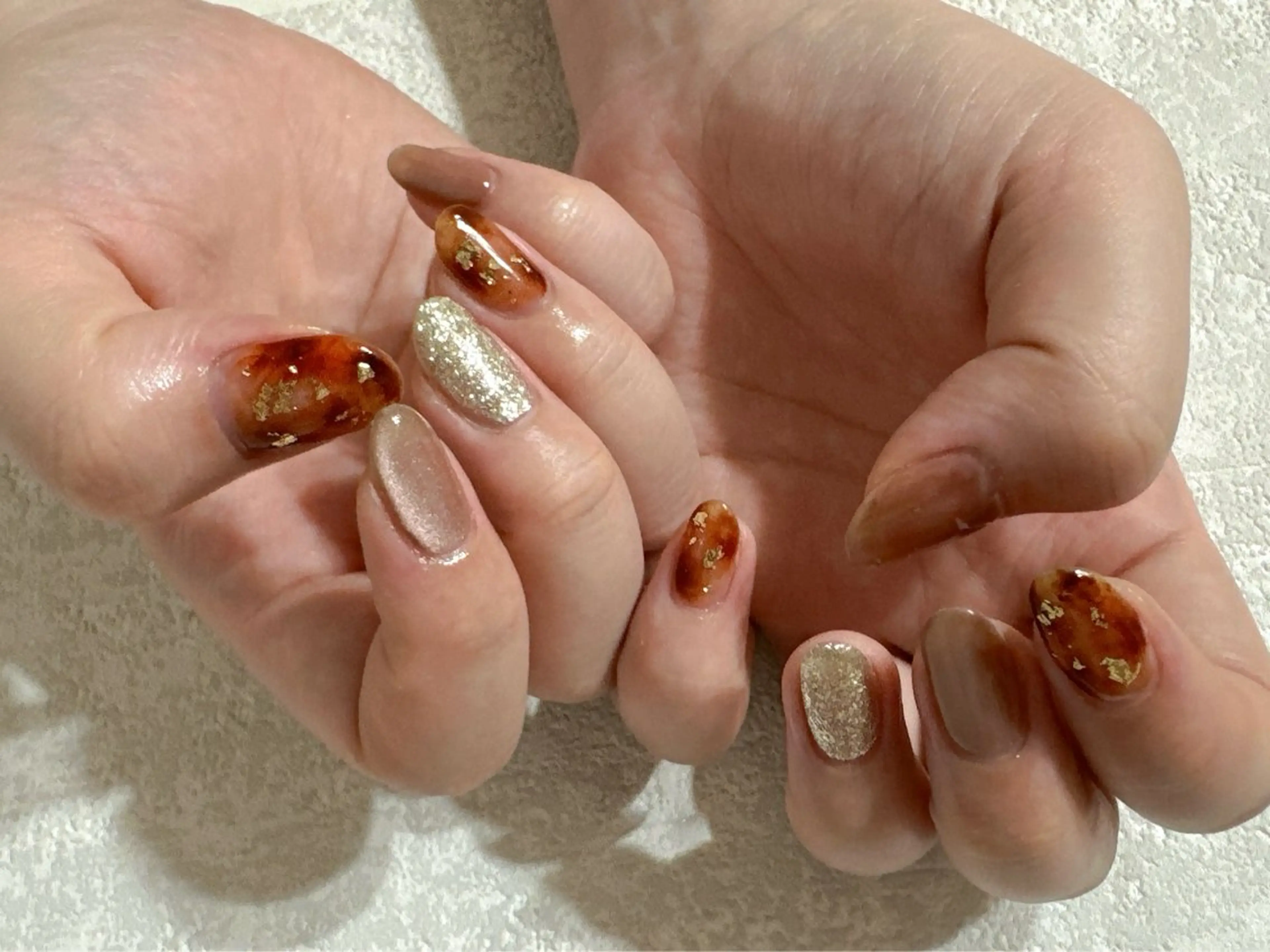 ネイル オーロラネイル べっ甲ネイル フットネイル フレンチネイル ジェルネイル ハンドネイル kikinail 溝の口のネイルデザイン