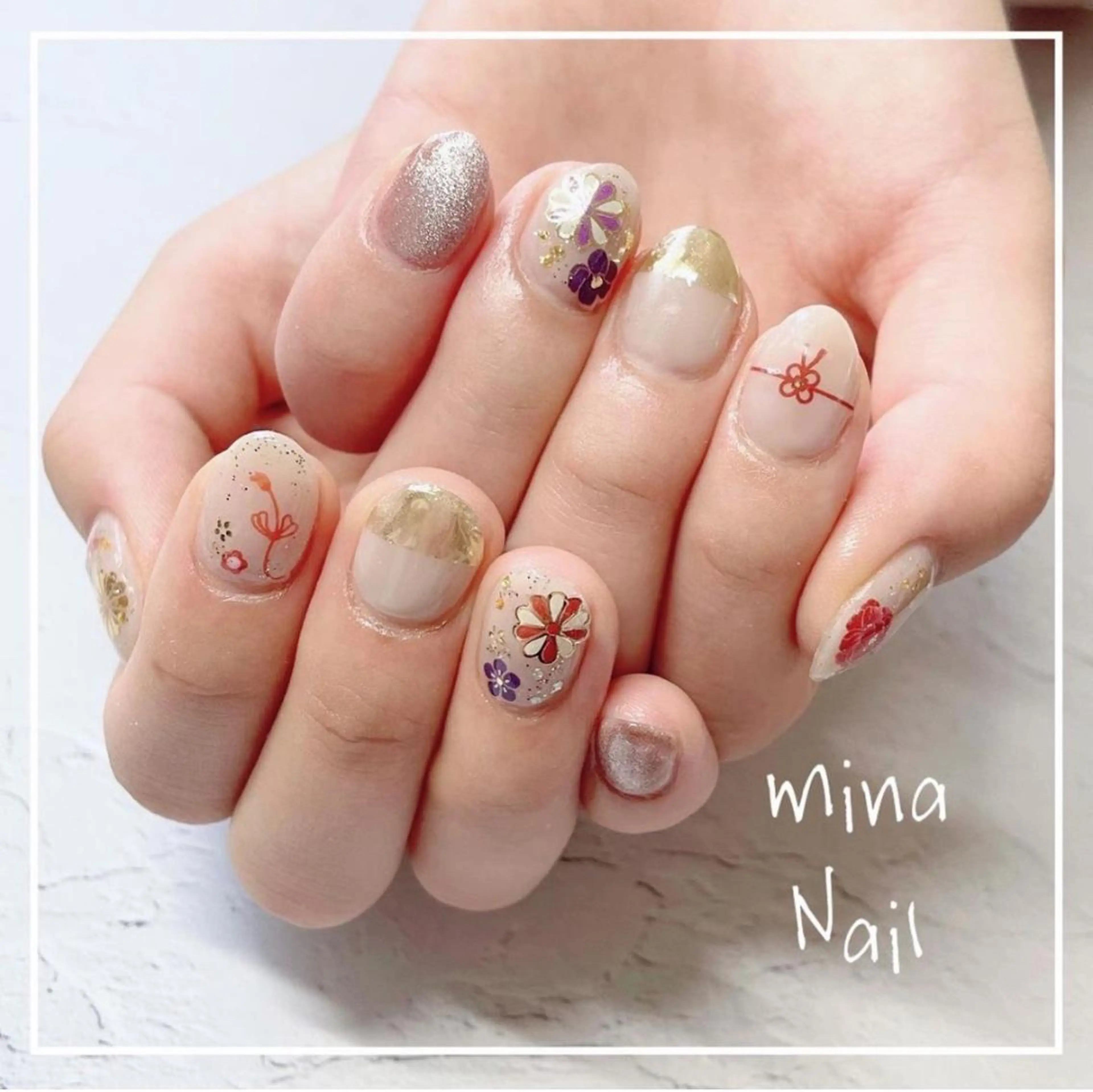 ネイル 成人式 mina Nailのネイルデザイン