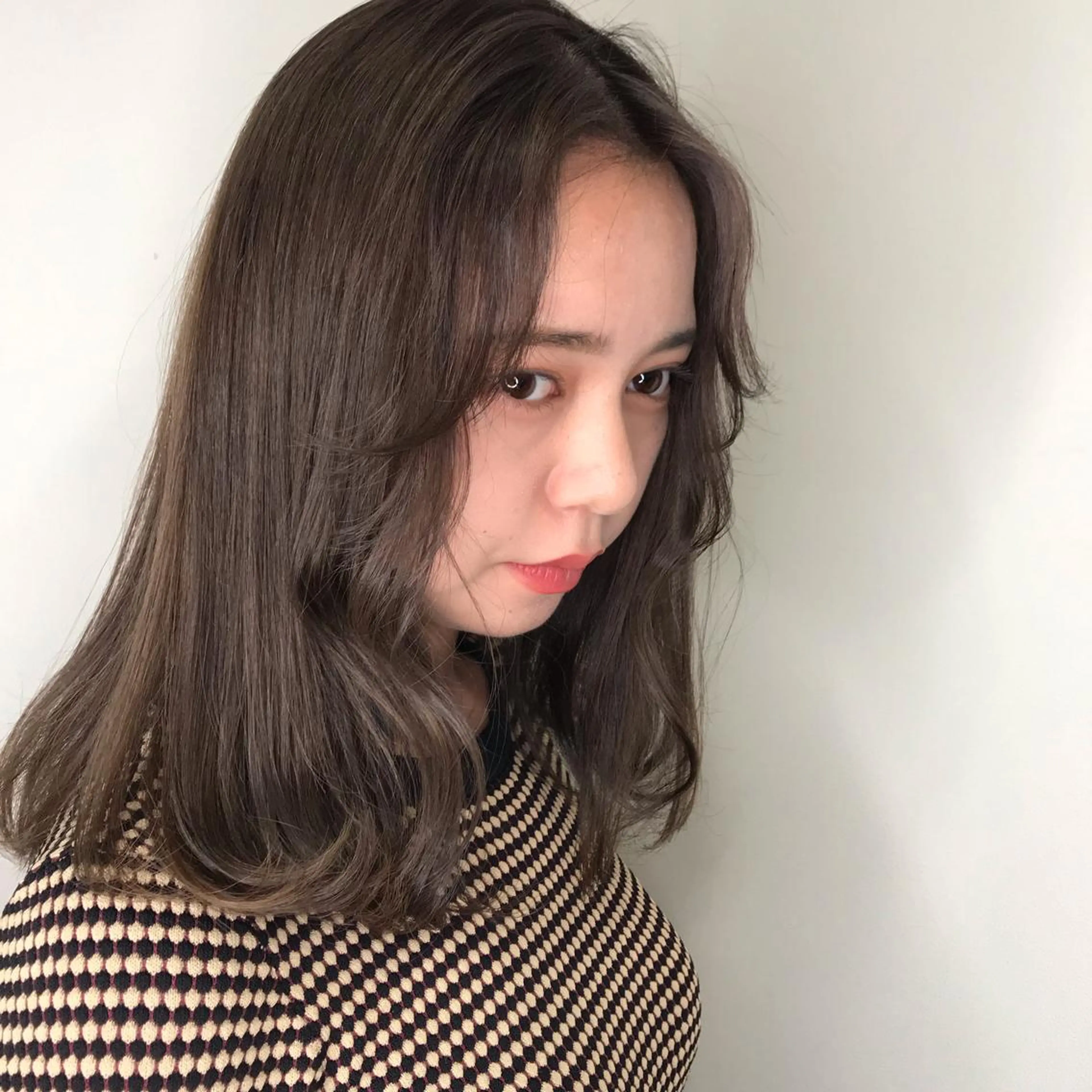 セミロング カラー ブラウンカラー モカブラウン ヘアカラー 似合わせ提案サラ艶♡ 彩華のヘアスタイル