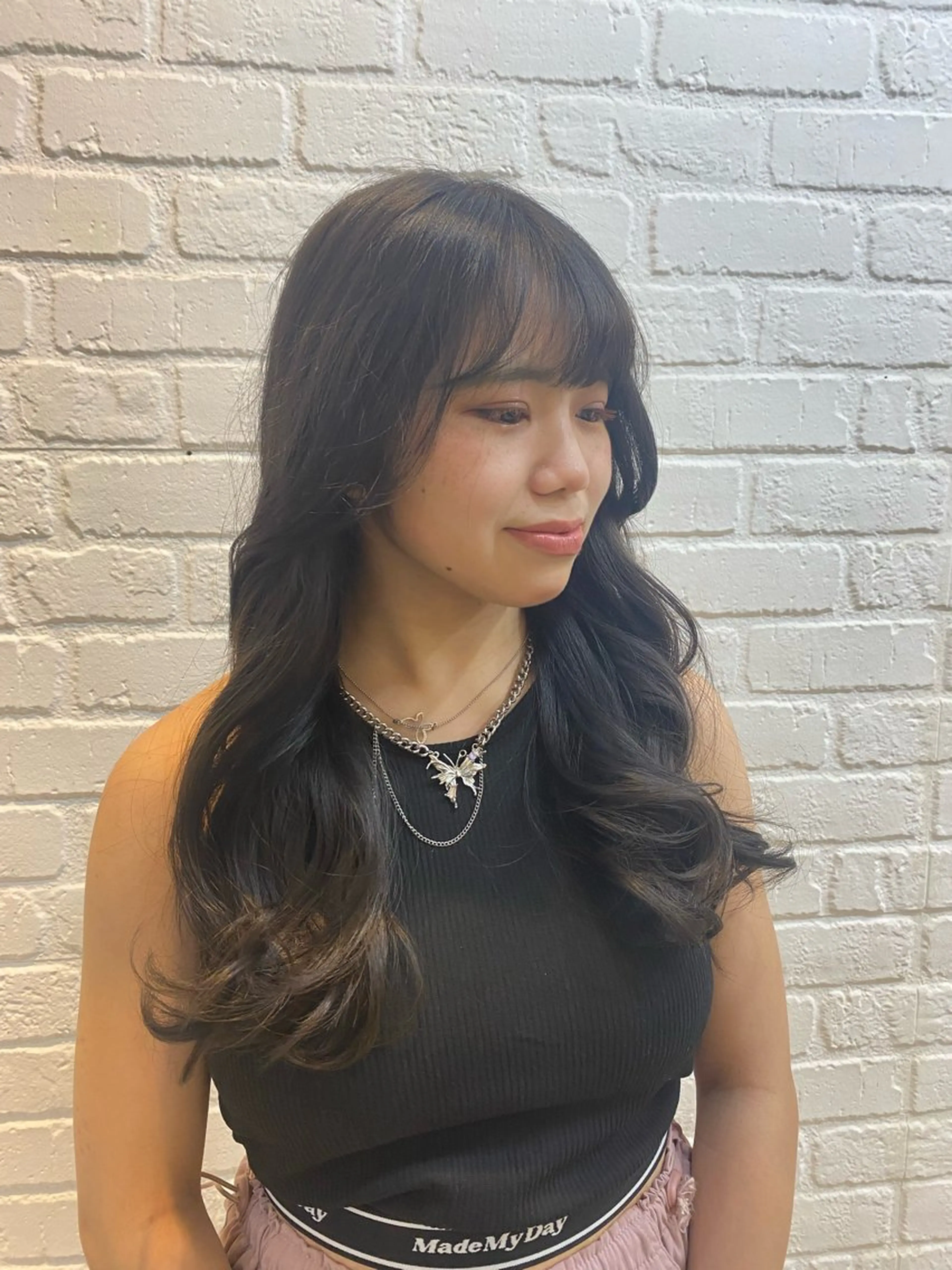 ロング 韓国風ヘア ロング カラーお任せ下さい ✨️おかだまなみのヘアスタイル