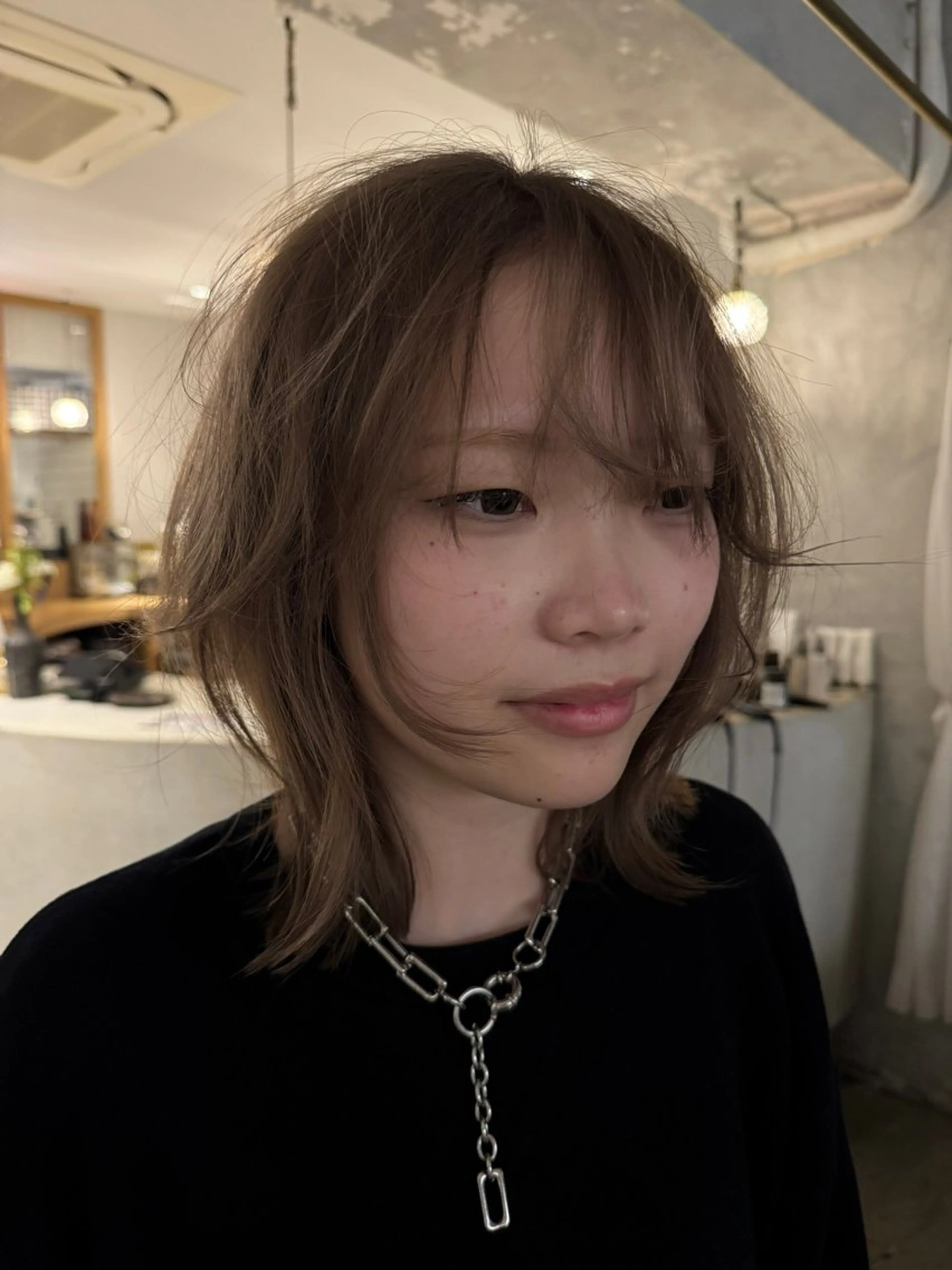 ミディアム 千田 珠子のヘアスタイル