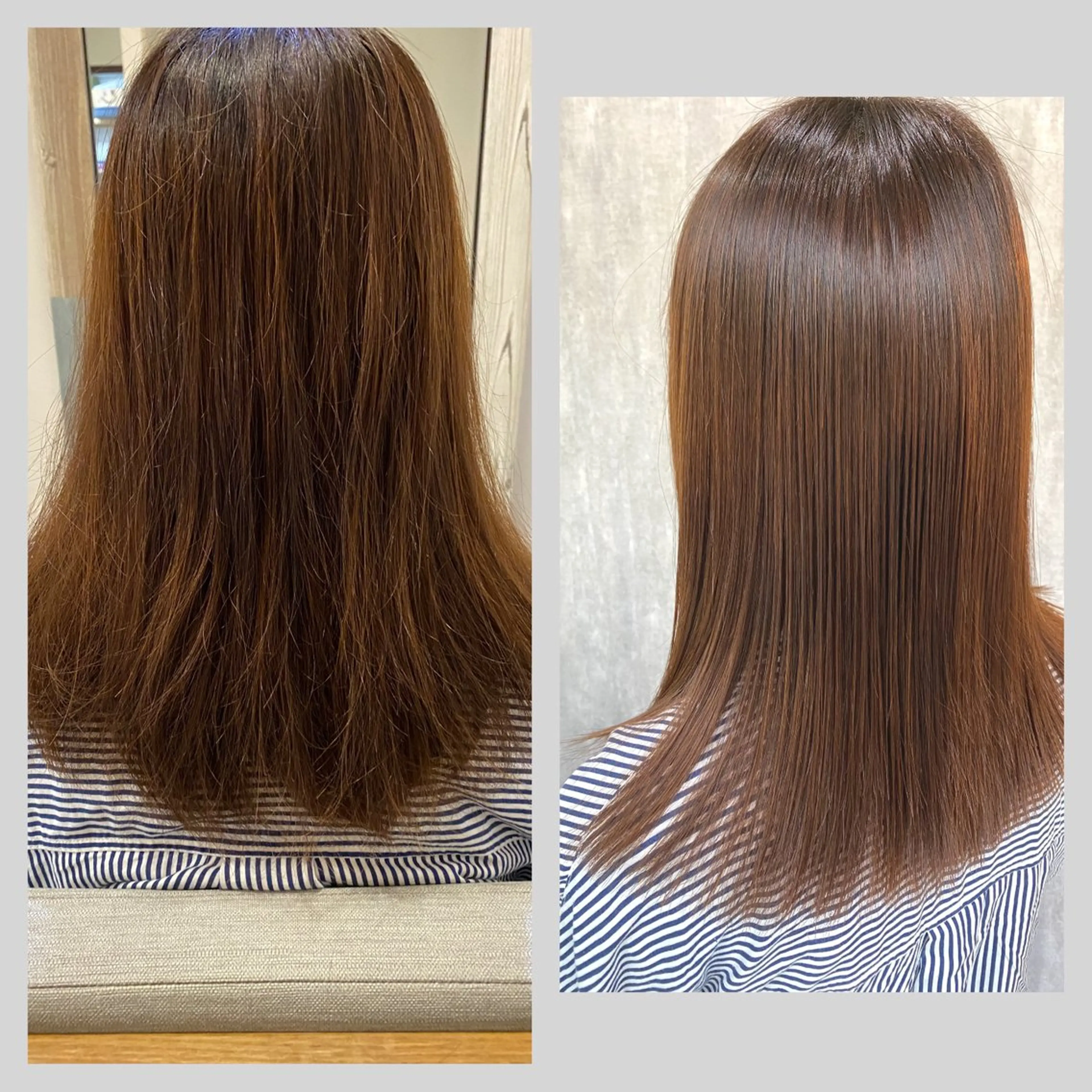 ミディアム パーマ 伸ばしかけ 縮毛矯正 トリートメント 佐藤 沙也輝のヘアスタイル