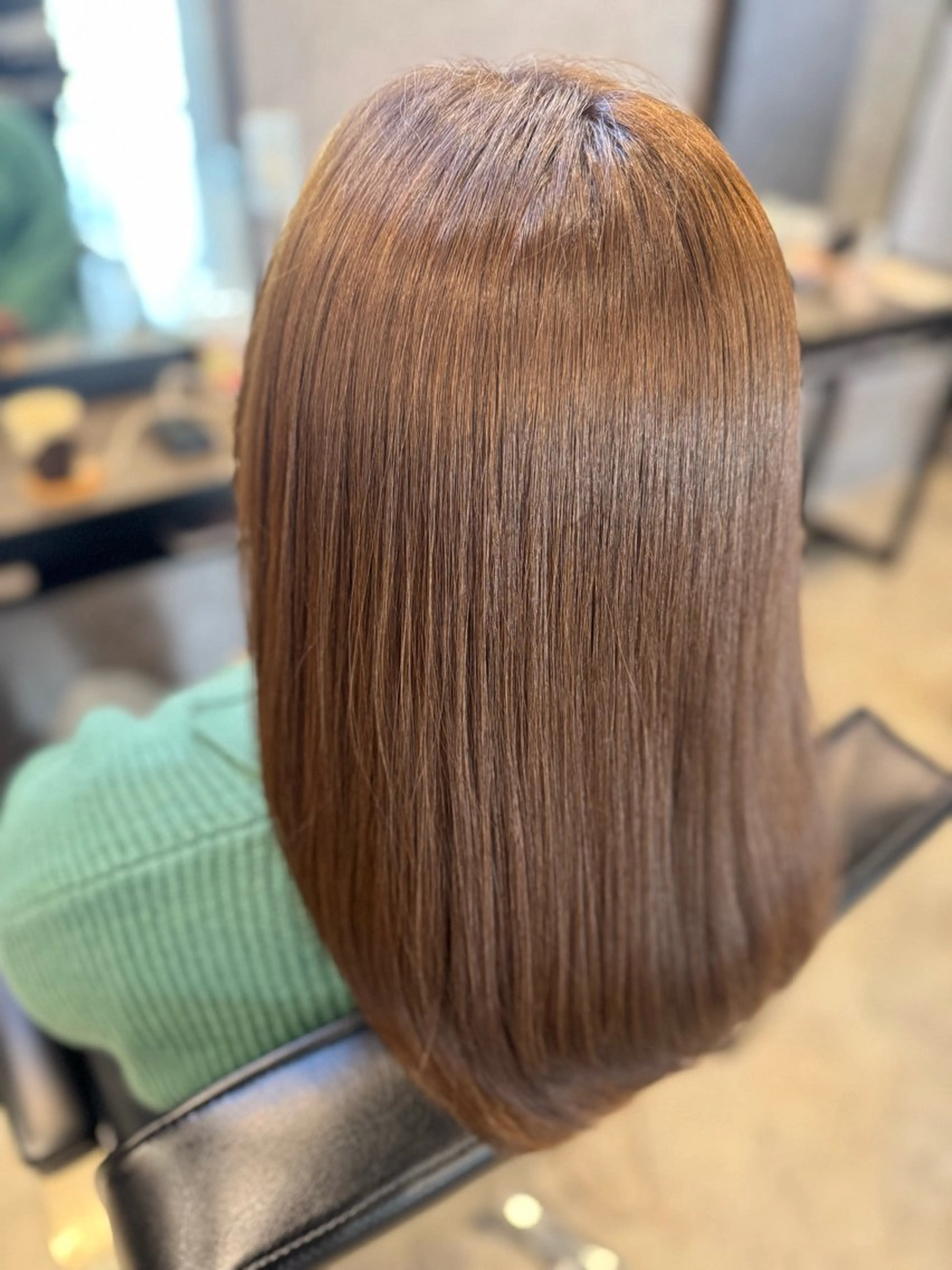 セミロング カラー ブラウンカラー キャラメルブラウン ヘアカラー ink Runaのマツエク・マツパデザイン