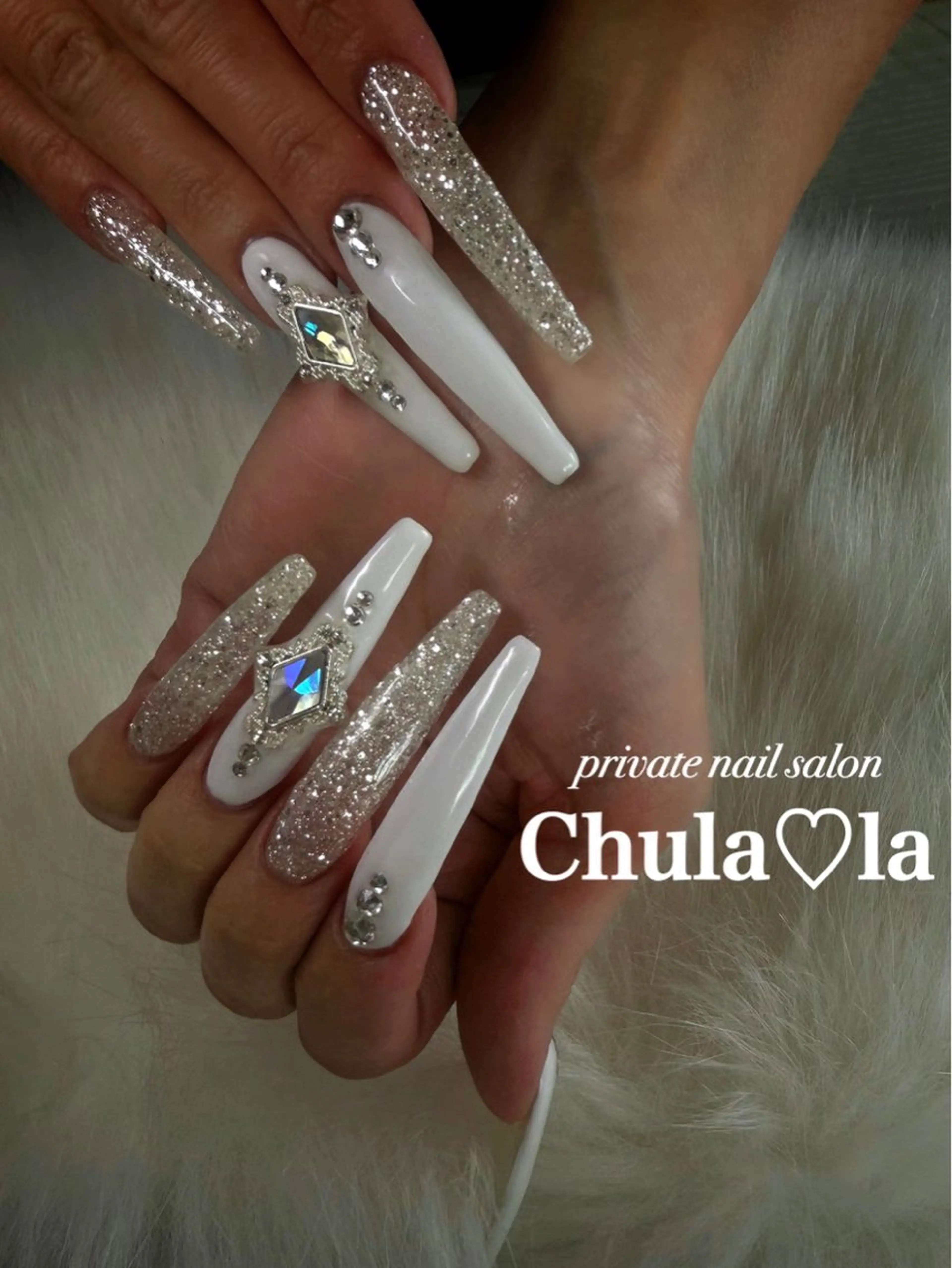 ネイル ロングネイル ハンドネイル Chula♡la 豊見城市高安のネイルデザイン