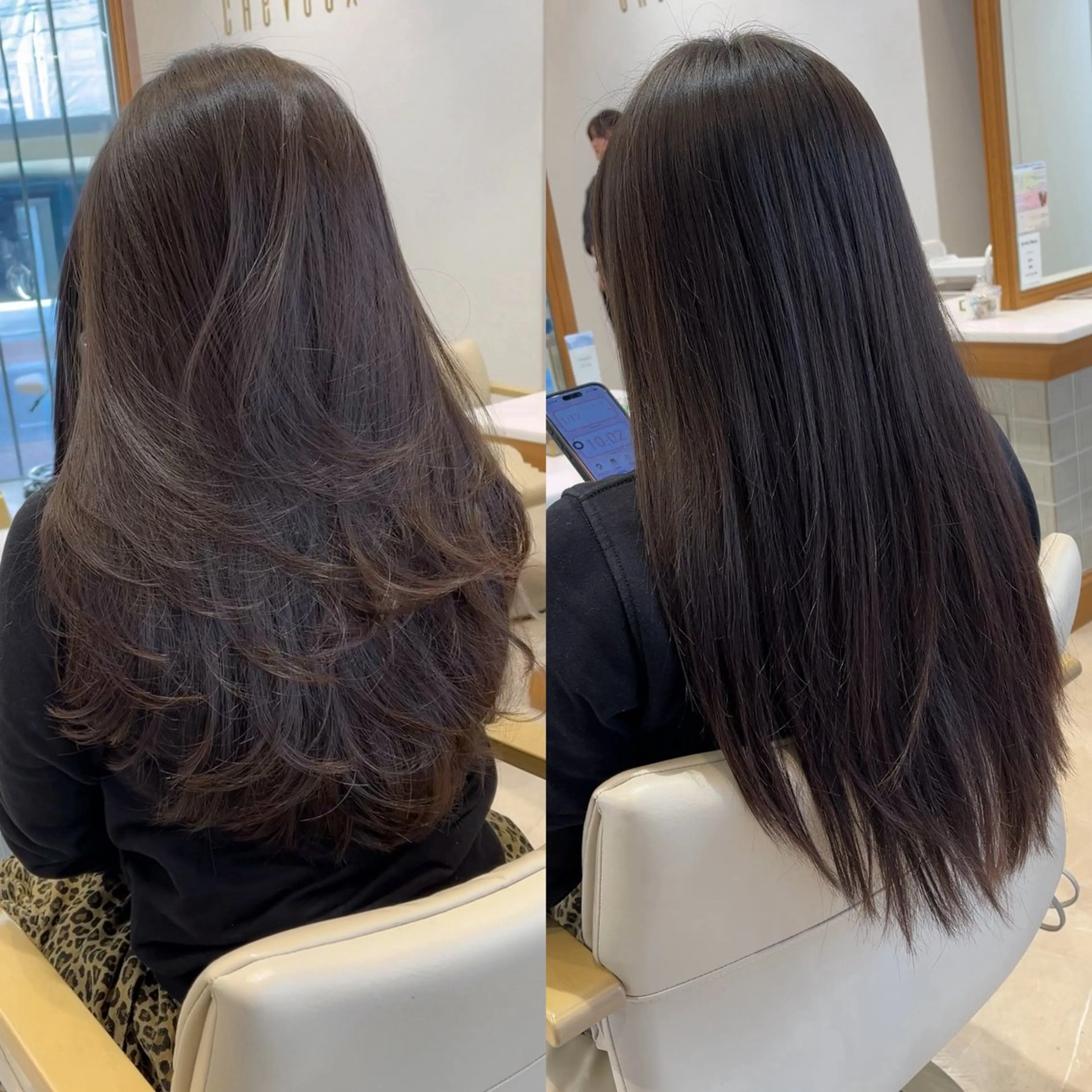 ロング くびれヘア 顔まわりレイヤー 顔周りカット 髪質改善 韓国風ヘア カット トリートメント ミタニ/髪質改善 /レイヤーカットのヘアスタイル