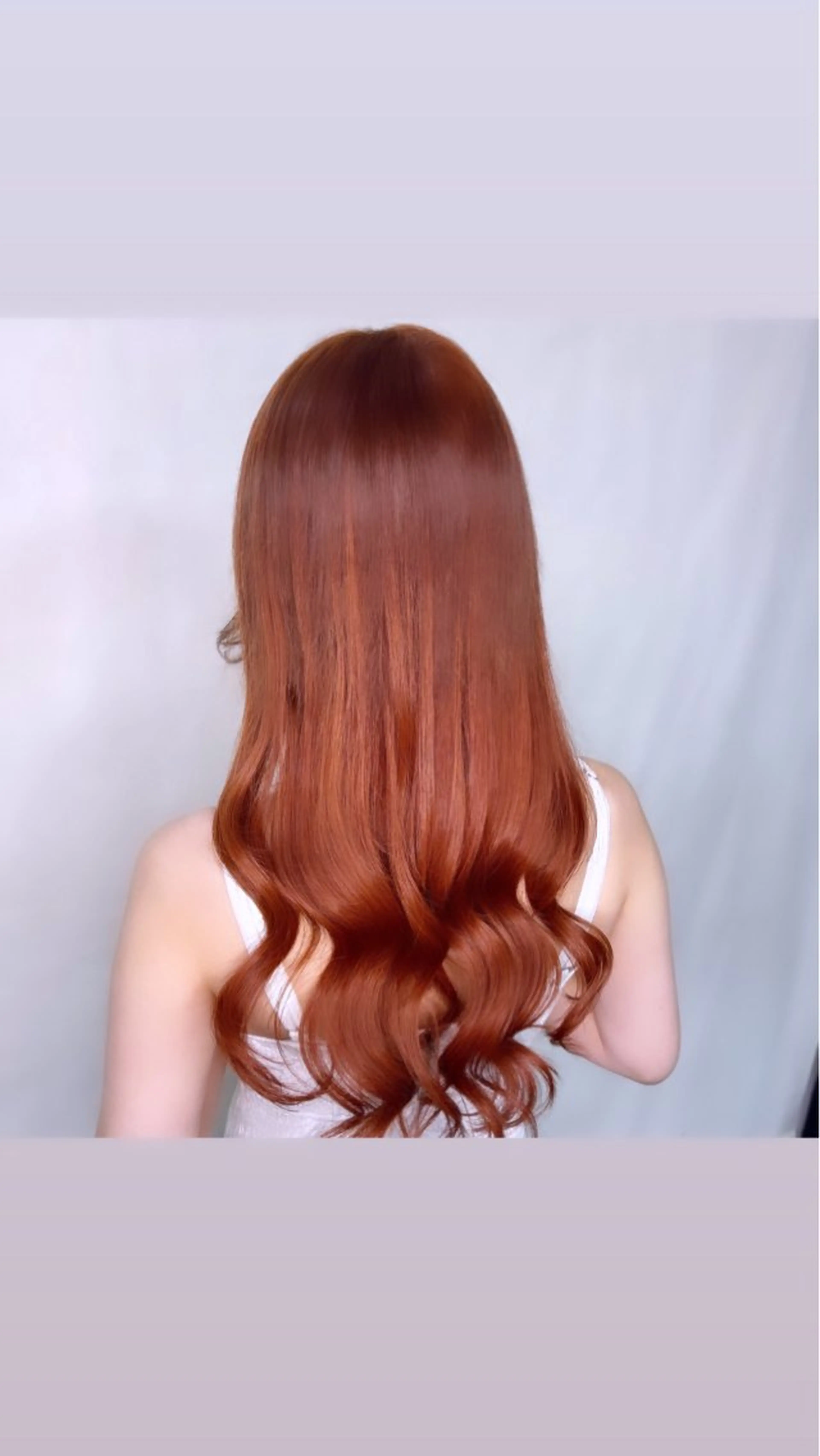 ロング カラー オレンジ エクステ tace新宿 めいのヘアスタイル