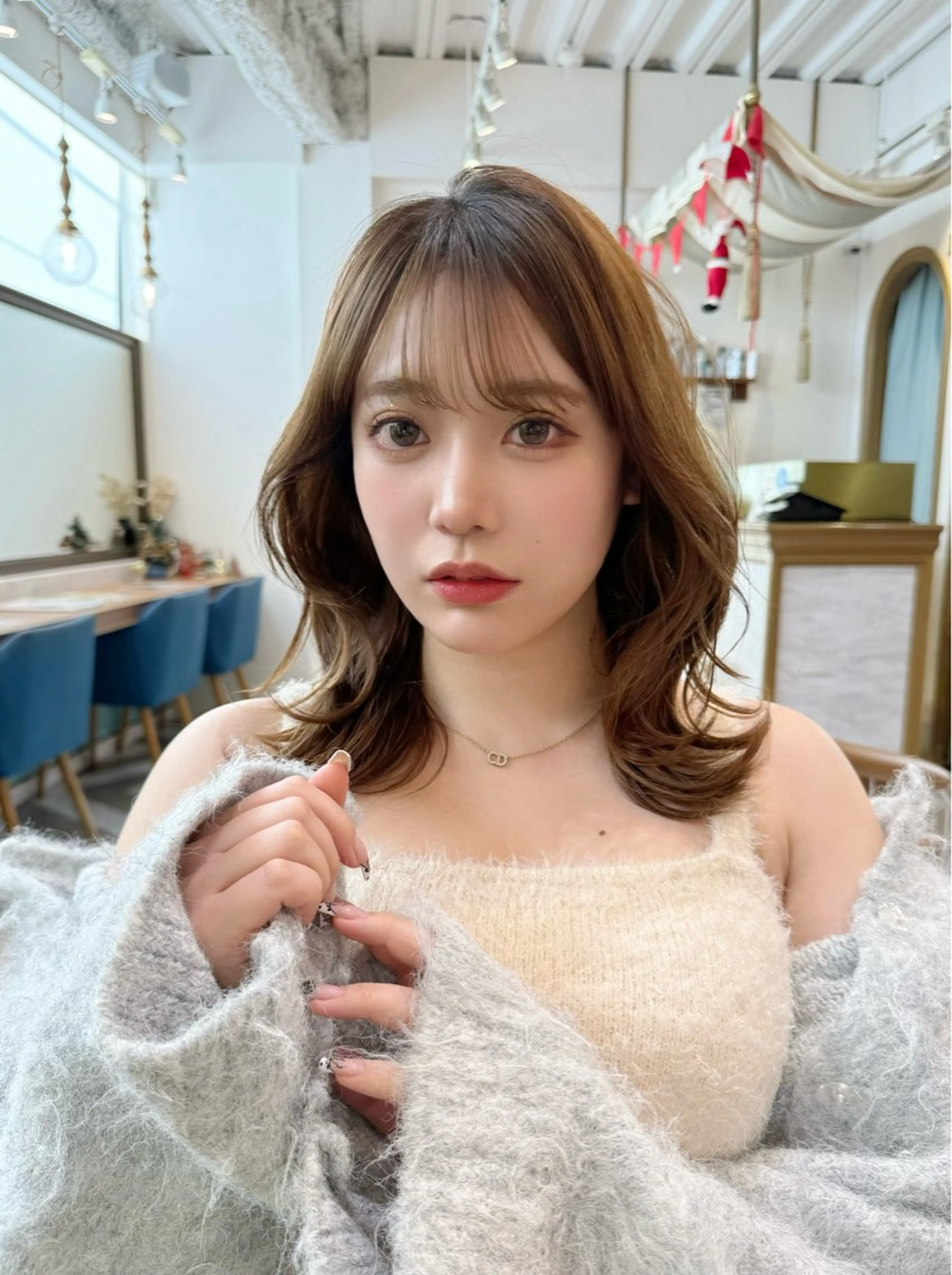 《🌈人気No.1🌈》韓国風カット+全体カラー（ダメージレスカラー使用）+高浸透ナノスチームトリートメントの写真