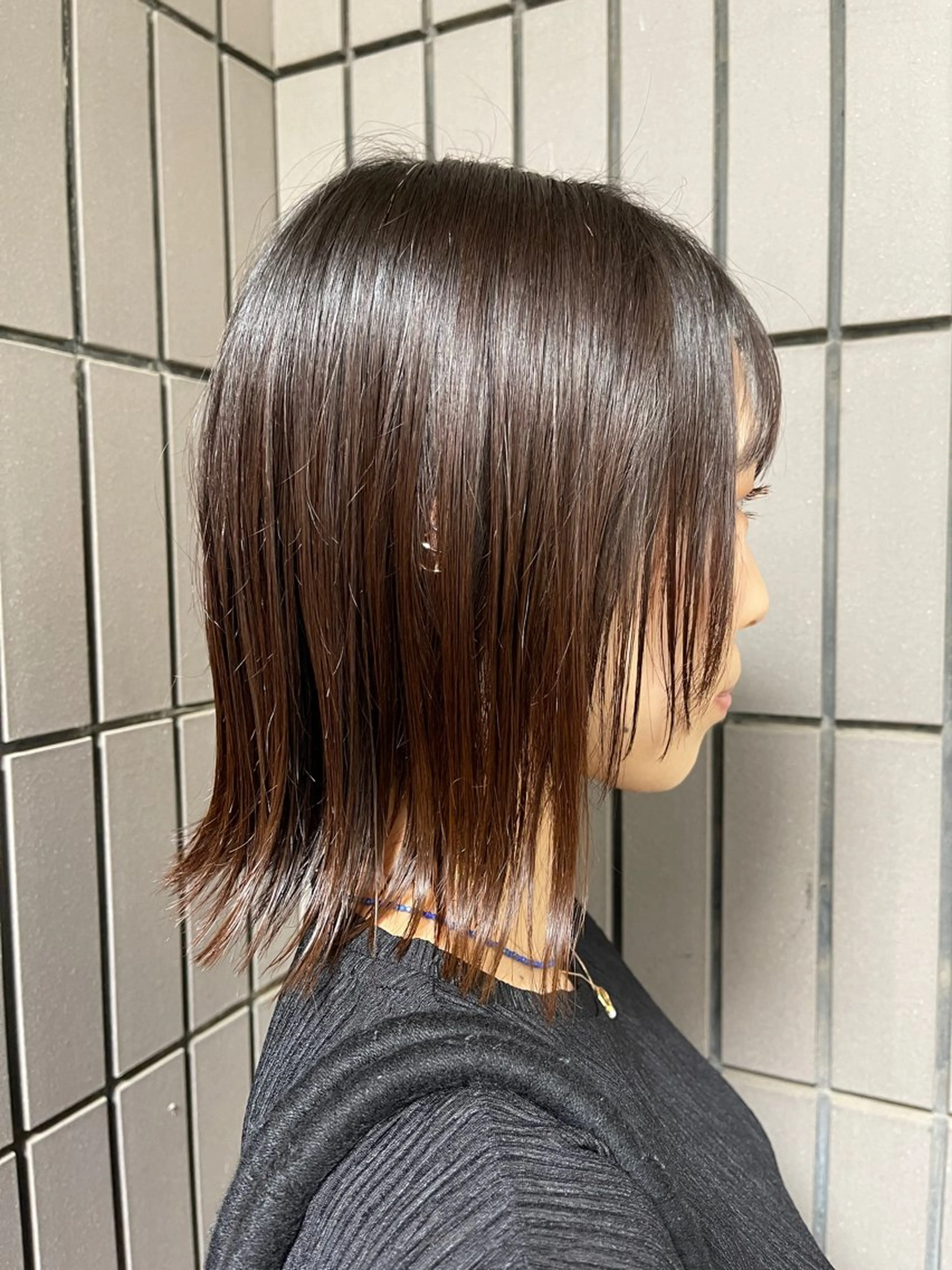 ミディアム 縮毛矯正 トリートメント やまだ まいのヘアスタイル