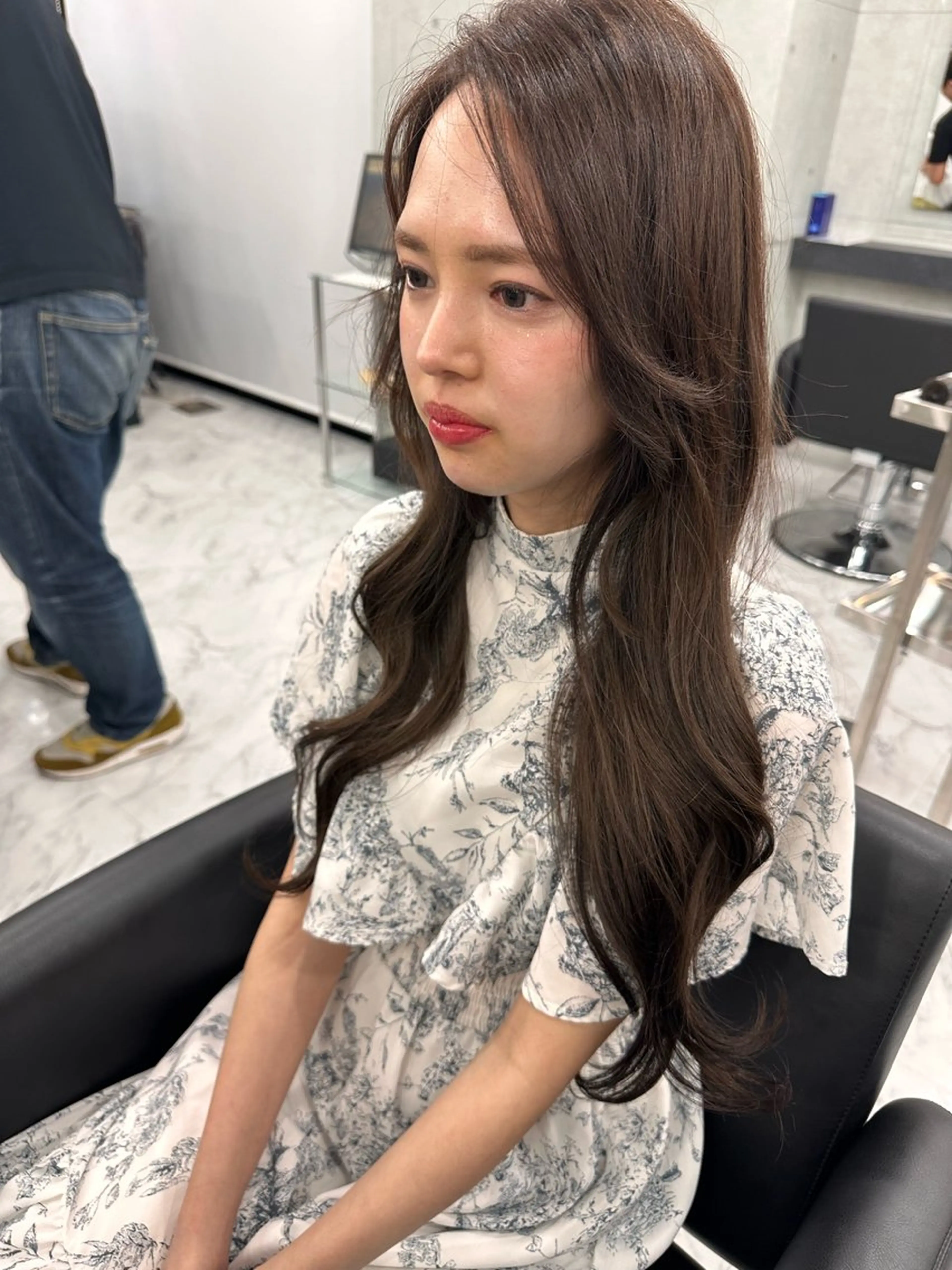 セミロング ハイライト 髪質改善 小顔カット Endearing 銀座/レイヤーカットのヘアスタイル