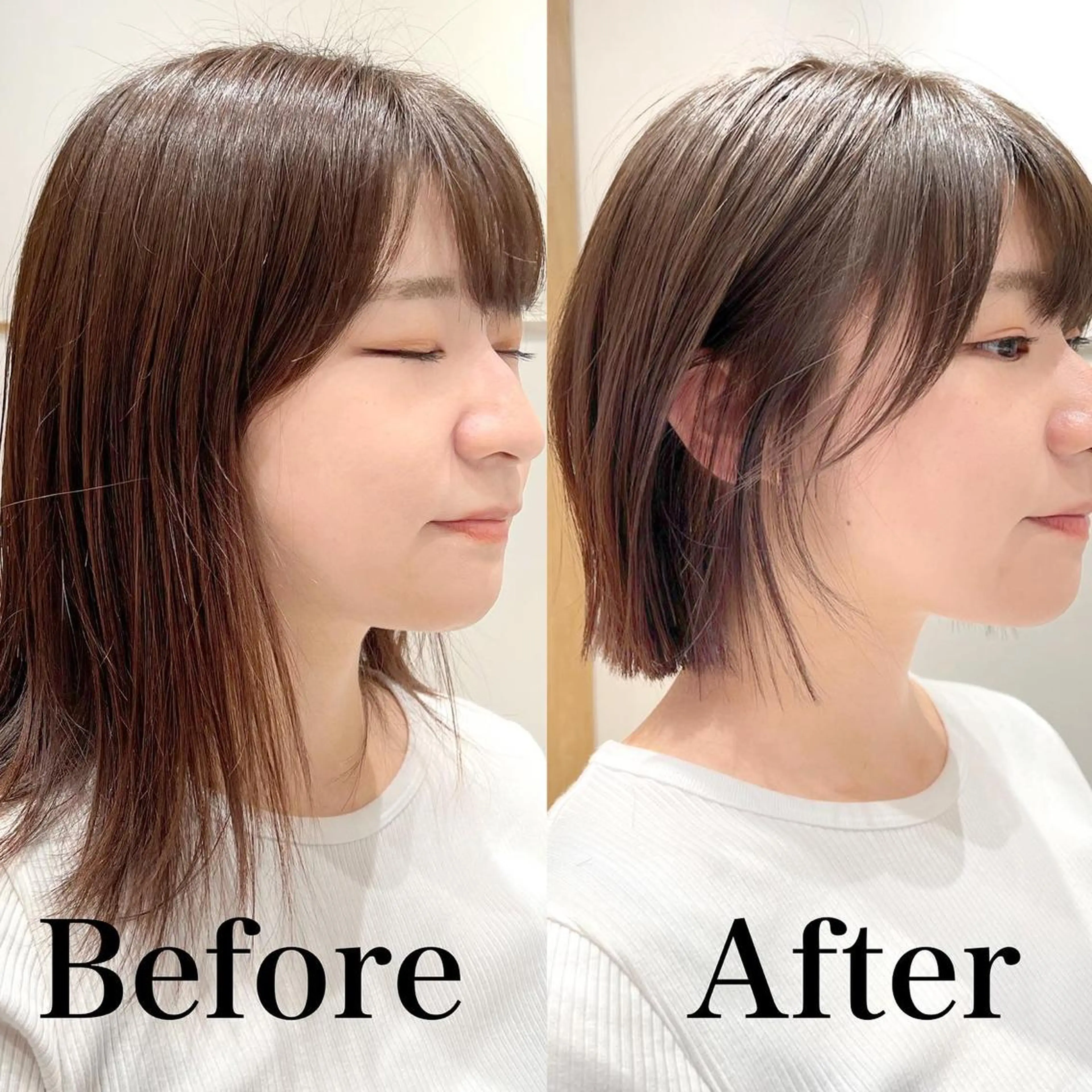 ショート カラー 切りっぱなしボブ 前下がりボブ ブリーチ グレージュ ハイトーンカラー カット ヘアカラー トリートメント レイヤー専門家 ダブルカラー修のヘアスタイル