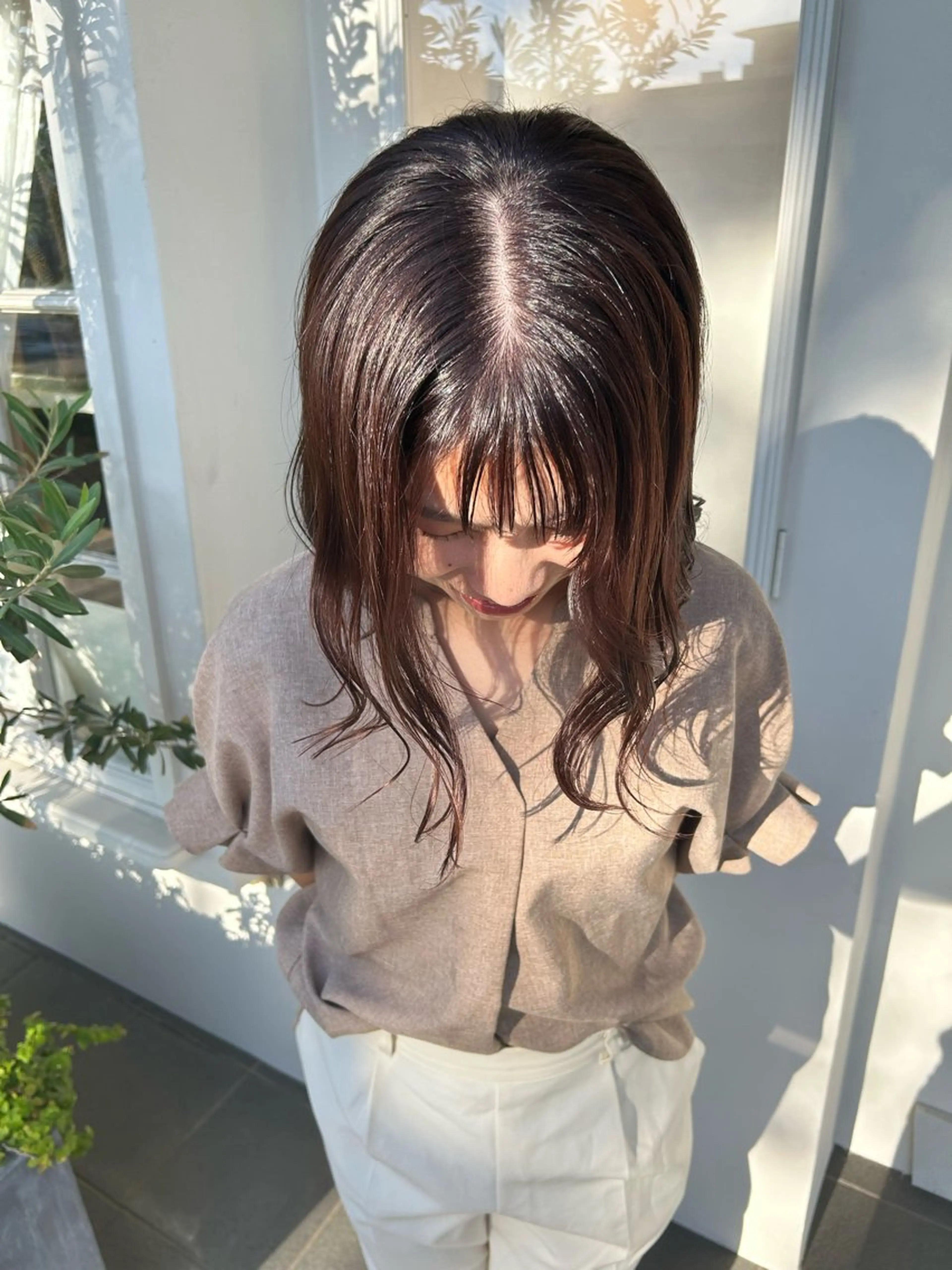 ミディアム カラー AGREE Momokaのヘアスタイル