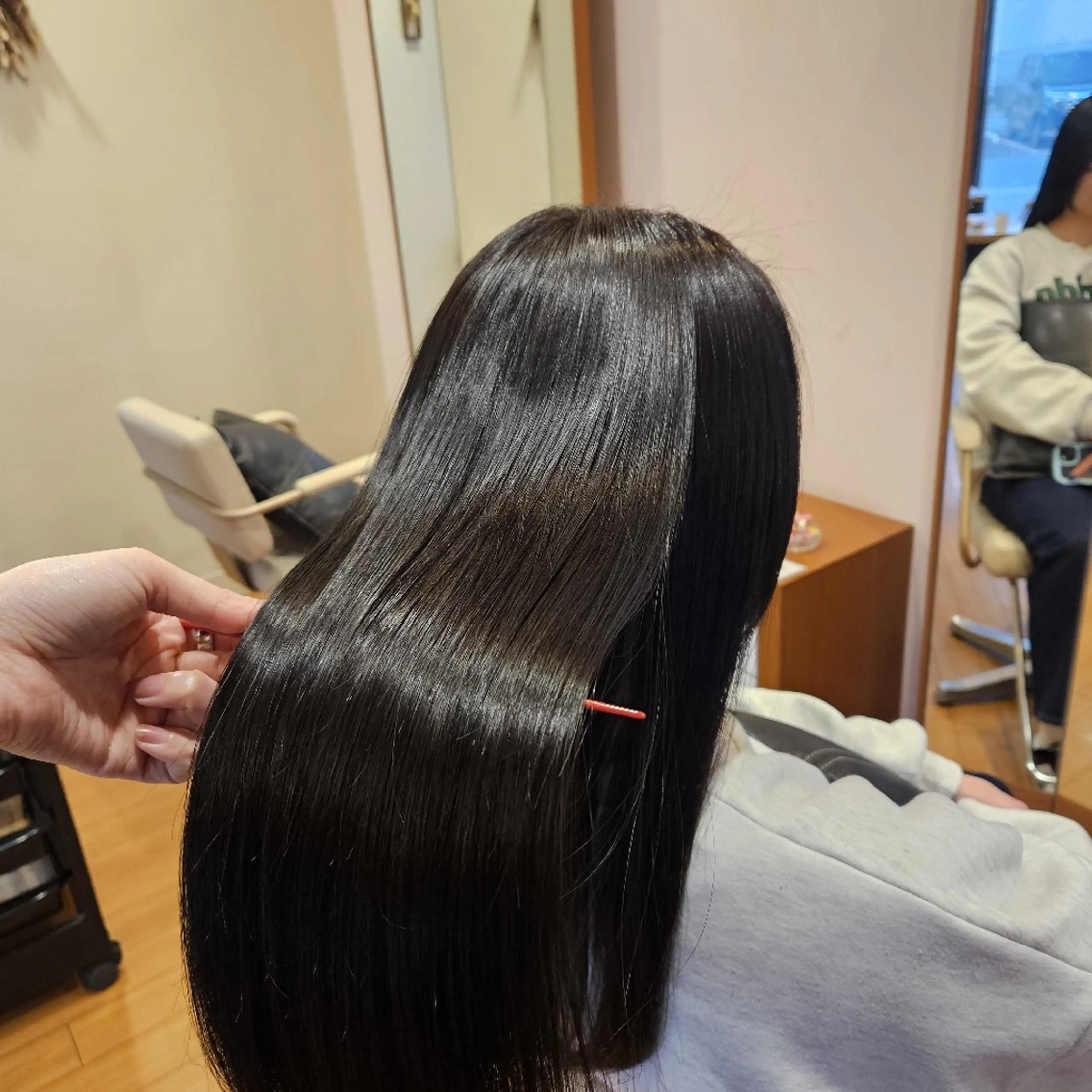 セミロング 髪質改善 縮毛矯正 トリートメント 髪質改善/白髪ぼかし SHIONのヘアスタイル