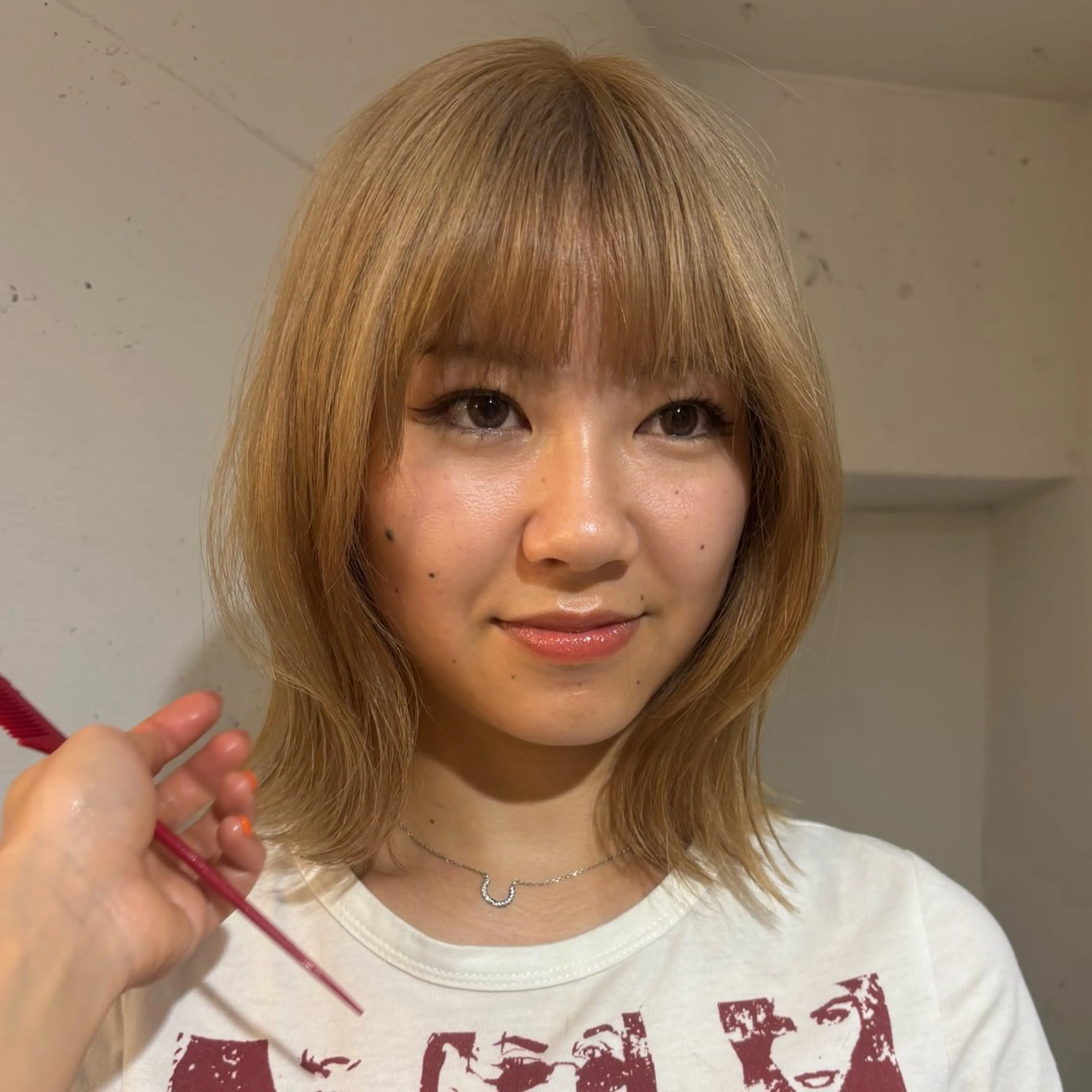 ミディアム カラー cashel /ブリーチのヘアスタイル