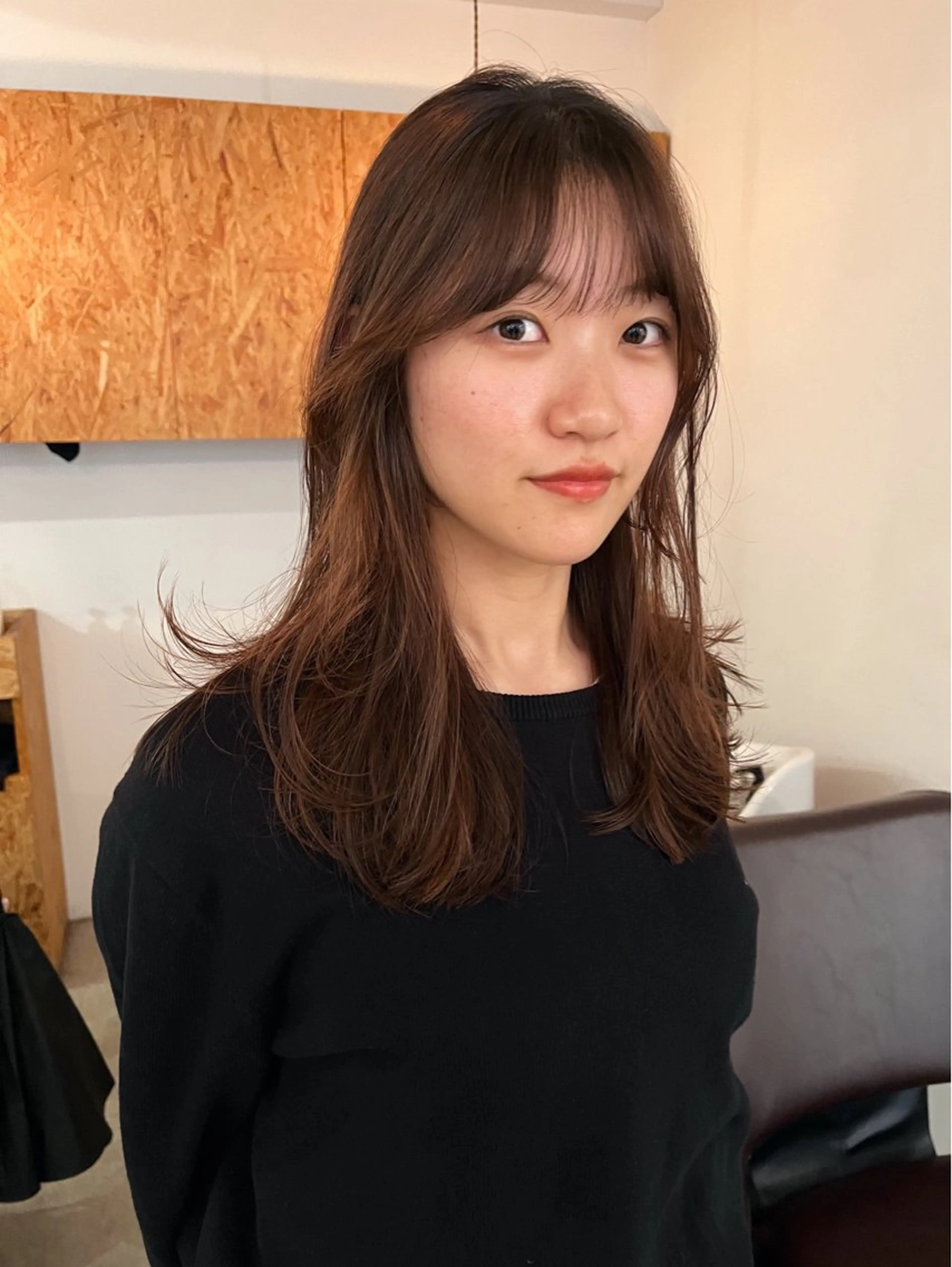 セミロング 暖色/パーマ 🌼クニトウメイのヘアスタイル