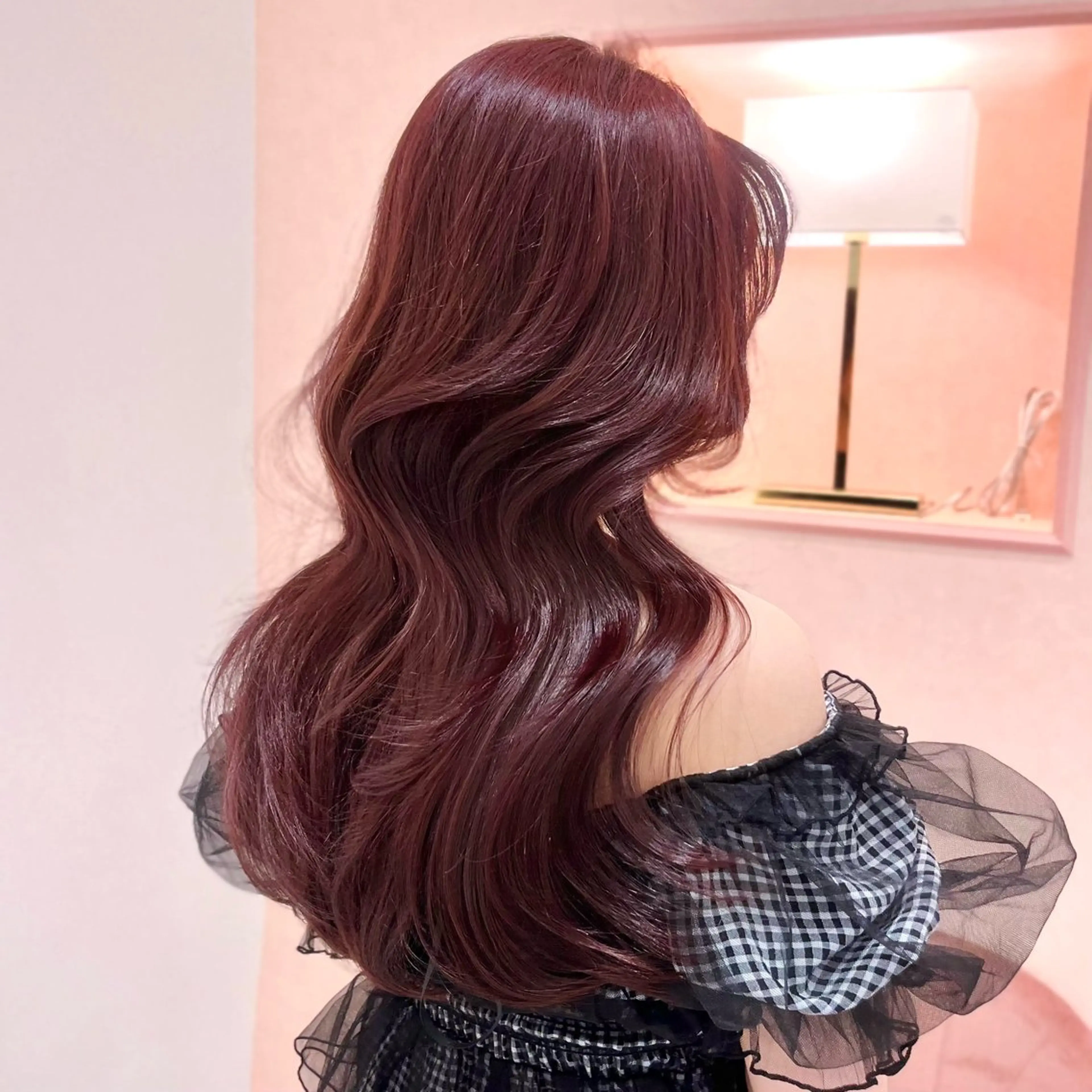 ロング カラー ブラウンカラー ピンクカラー ピンクブラウン トレンド韓国モテヘア Natsuki🌛のヘアスタイル