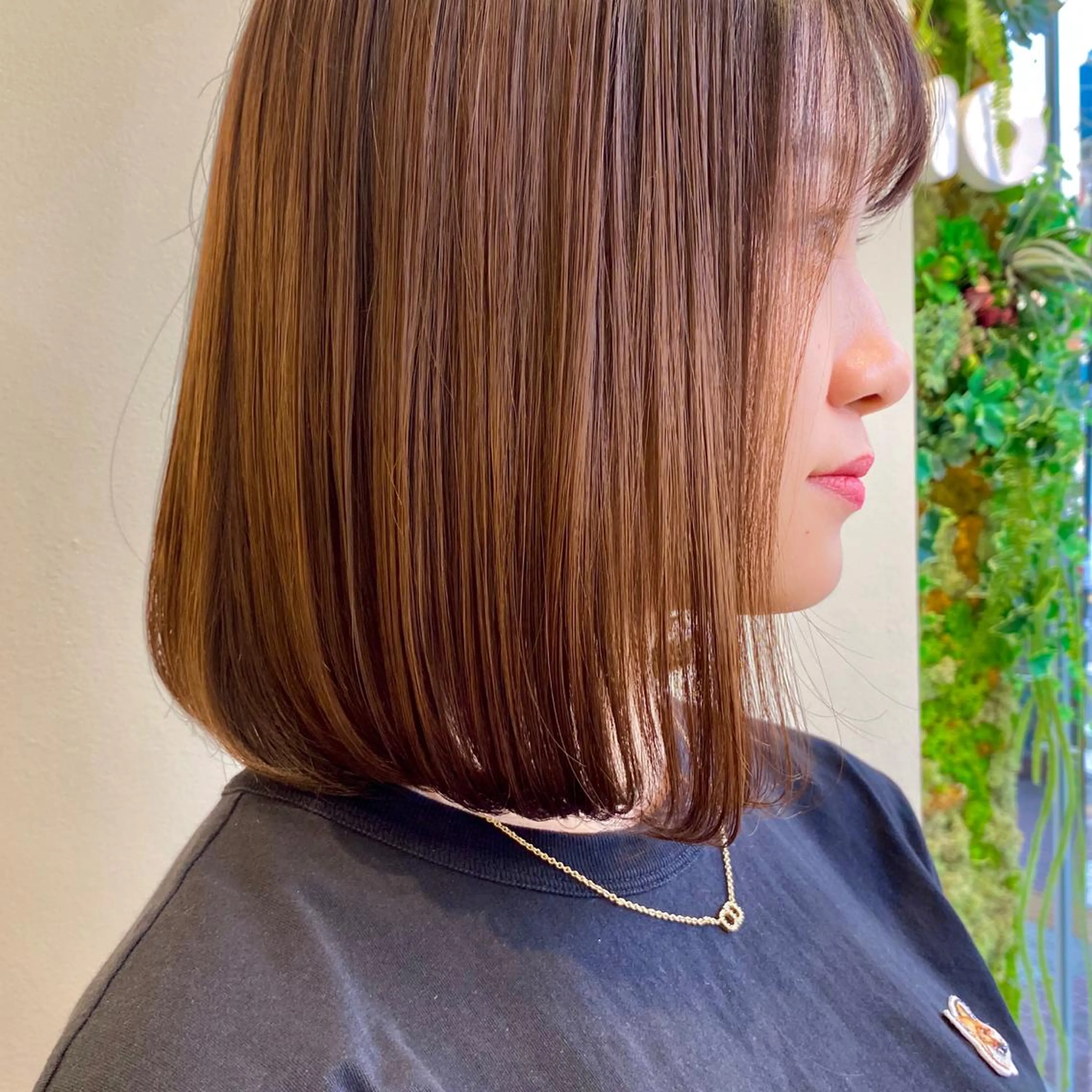 セミロング トリートメント 酸熱トリートメント カット トリートメント ayaka #パーマ#アレンジのヘアスタイル