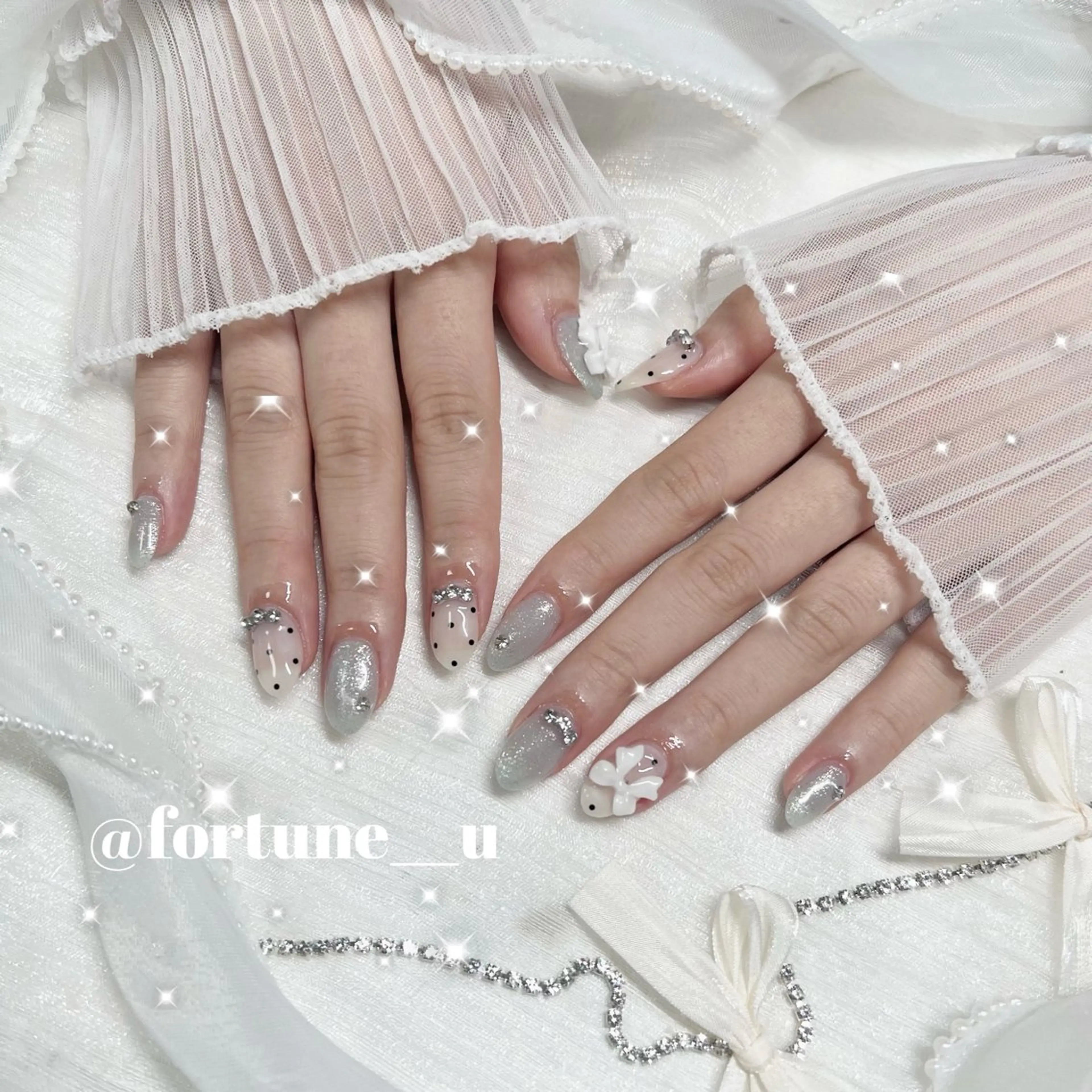 💜ハンドオフあり韓国ワンホンガーリーちゅるん90分持ち込みデザイン🤍💜(アート目安片手3.4本)💜の写真