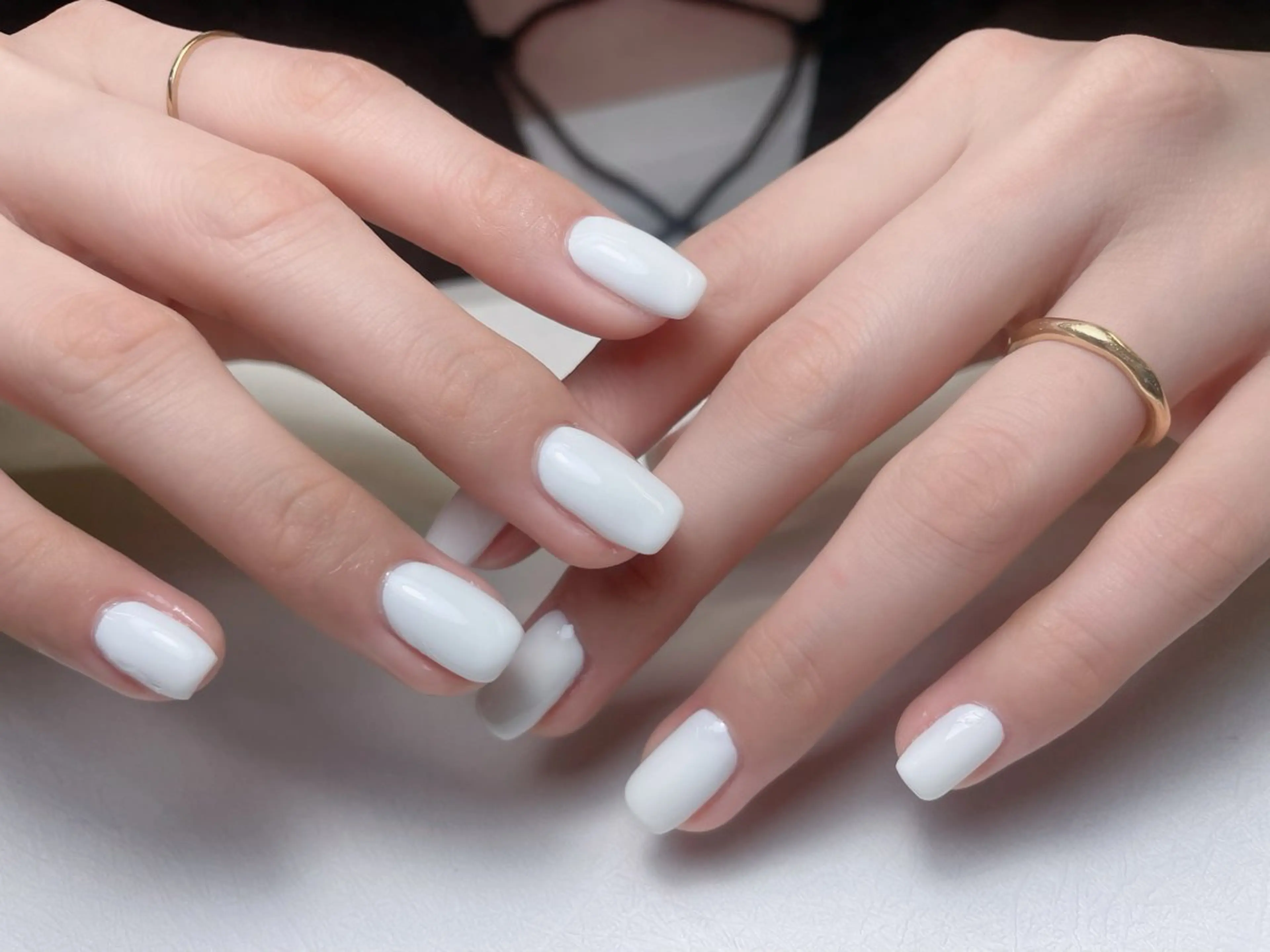 ネイル フレンチネイル ジェルネイル ガラスフレンチ 韓国ネイル ラメ(グリッター) ハンドネイル 中野駅から2分 MEO NAILのネイルデザイン