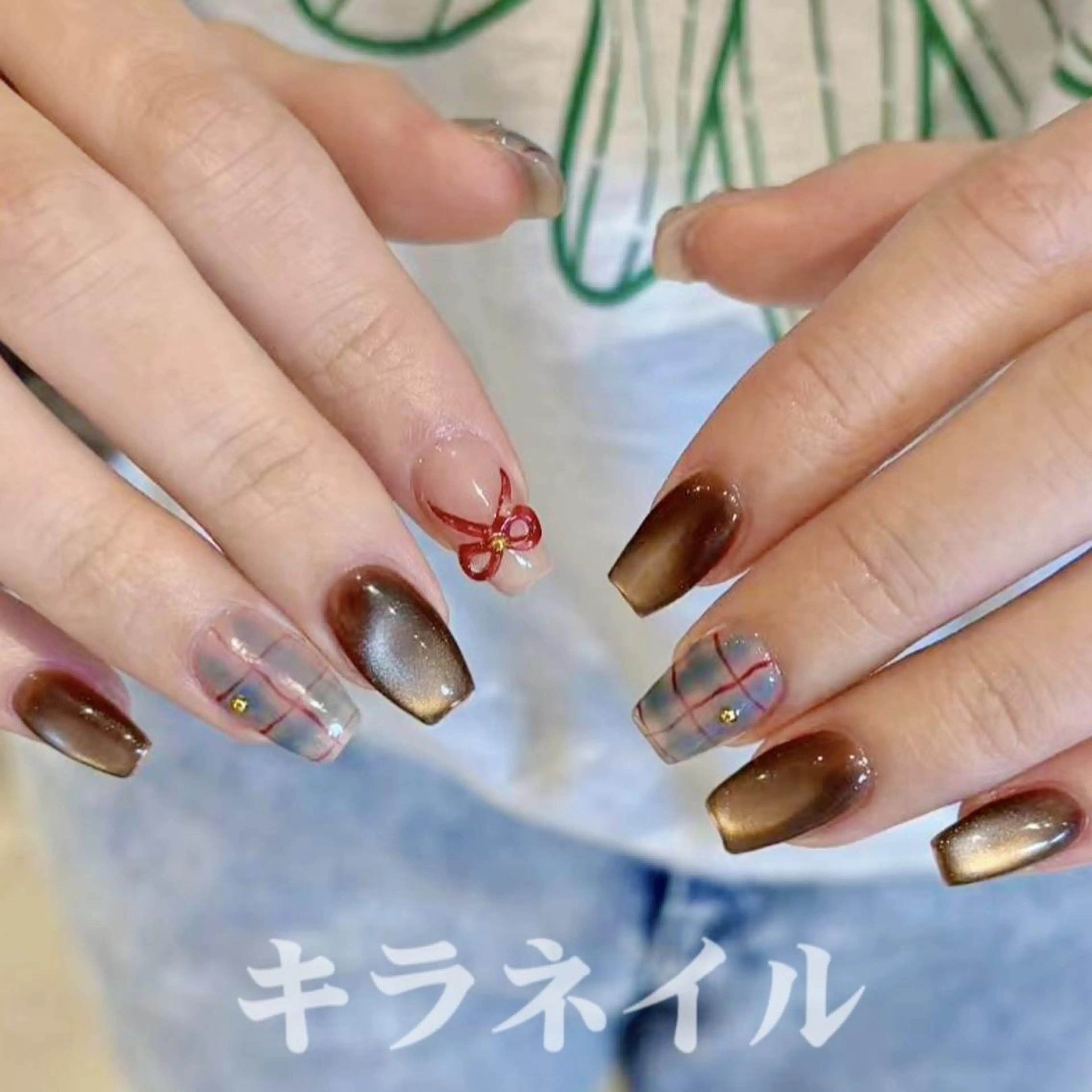 ネイル 🍑長さだし ワンホン💅モモコのネイルデザイン