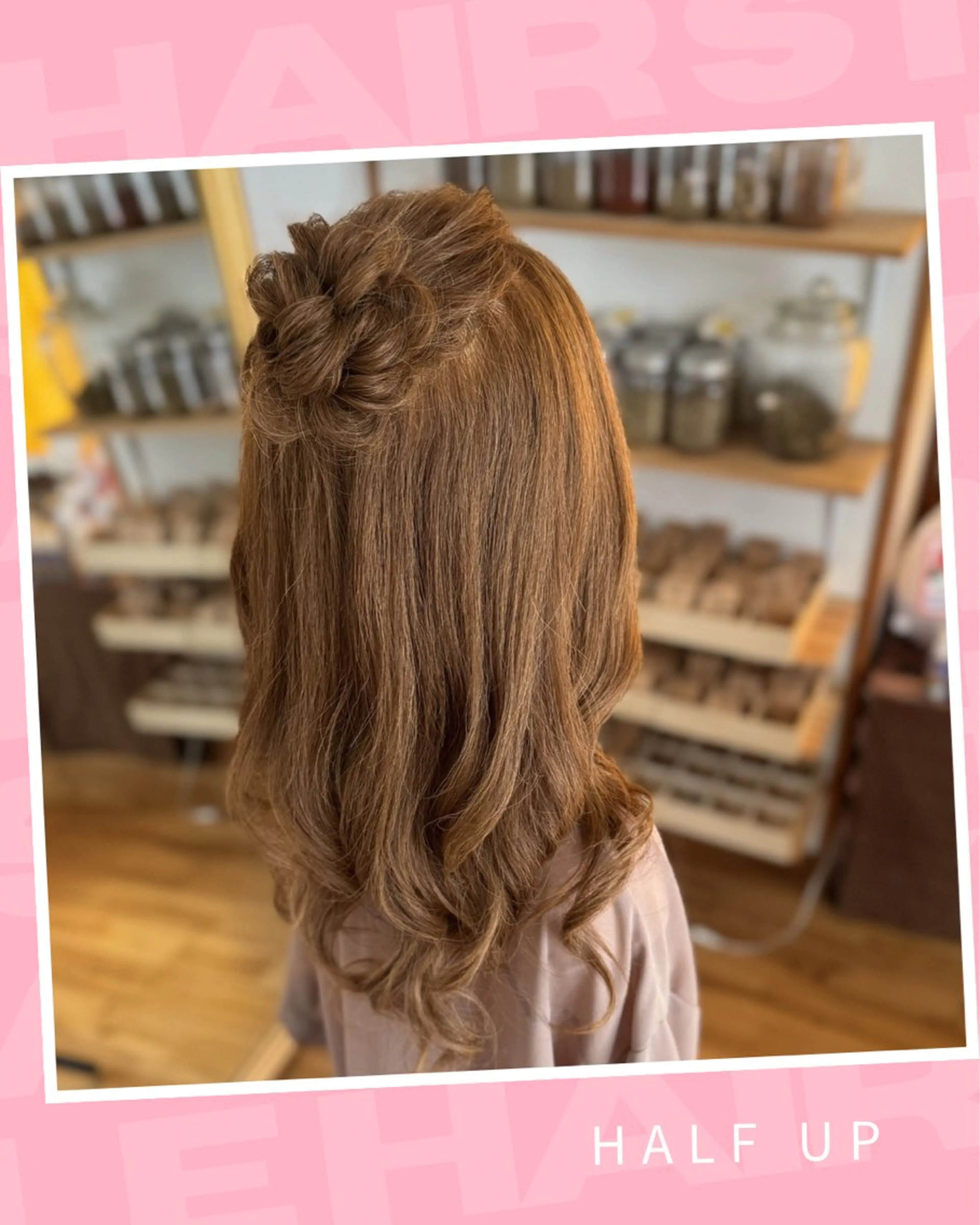 ミディアム ヘアアレンジ ハーフアップ Yamauchi natsumiのヘアスタイル