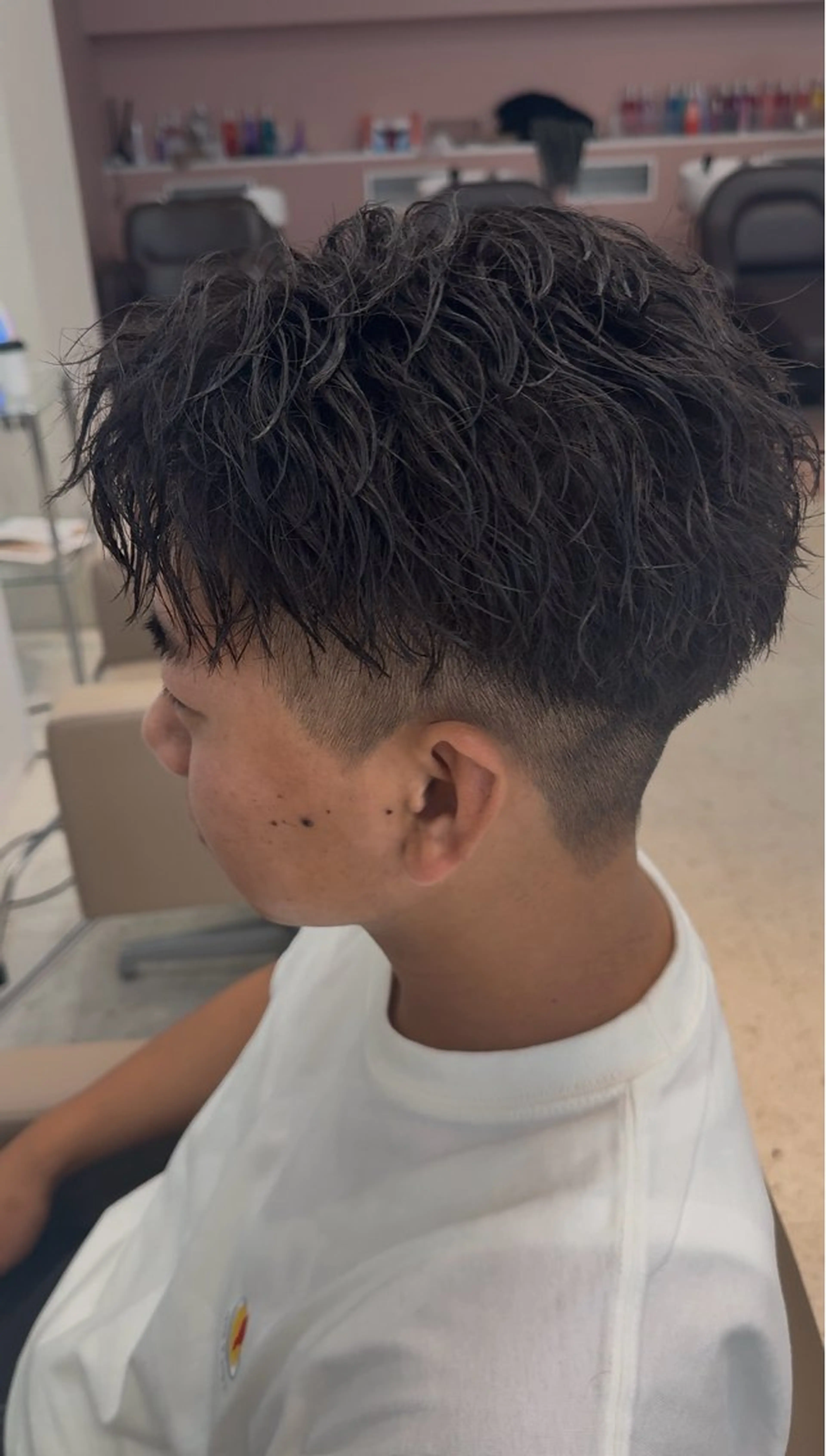 ショート カラー パーマ ヘアアレンジ メンズ キッズ 学生（メンズ向け） 学生 【メンズパーマ特化】 壱岐祥一朗のヘアスタイル