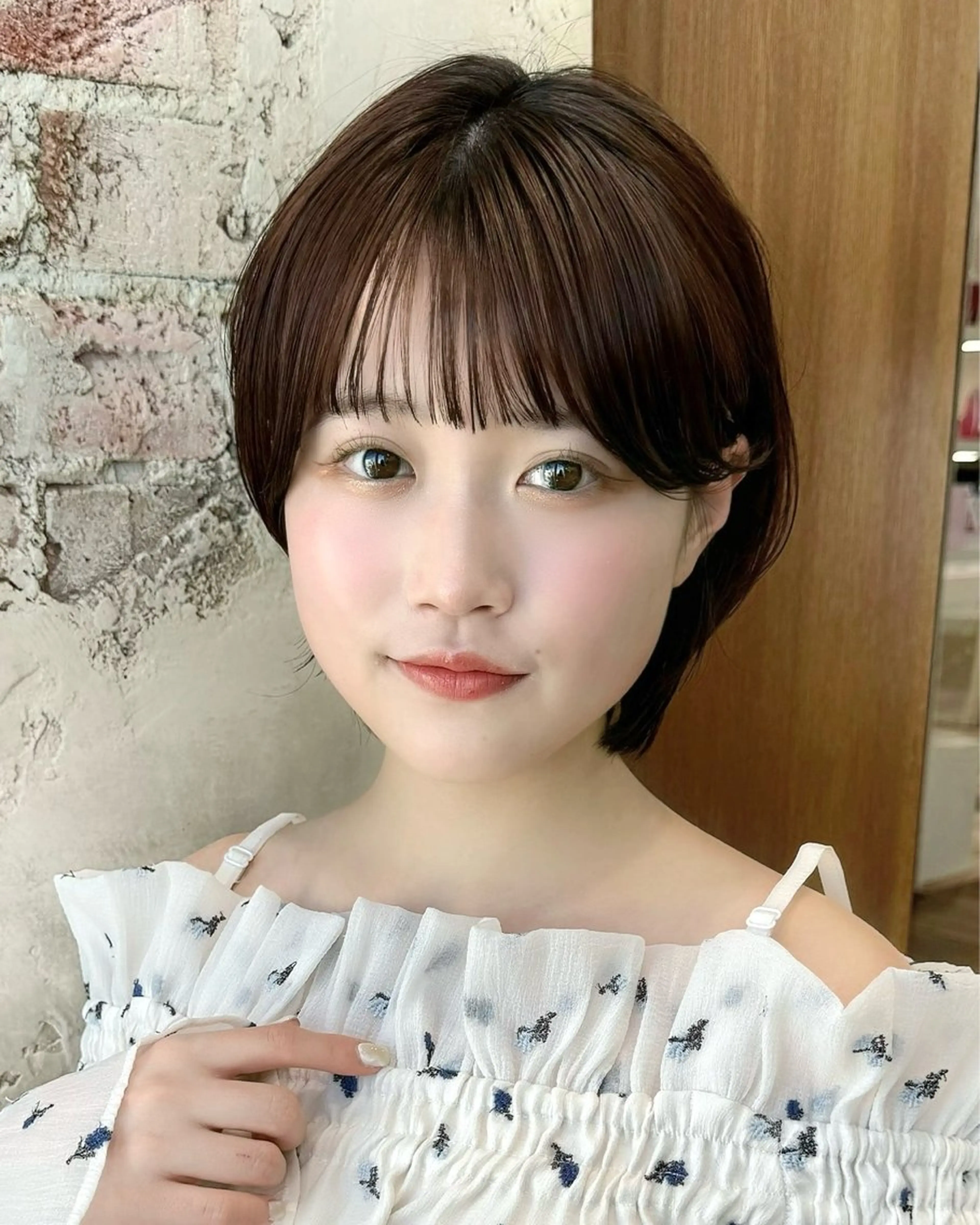 ショート カラー カット ヘアカラー トリートメント 💍新宿ショート 💍岩田莉奈のヘアスタイル